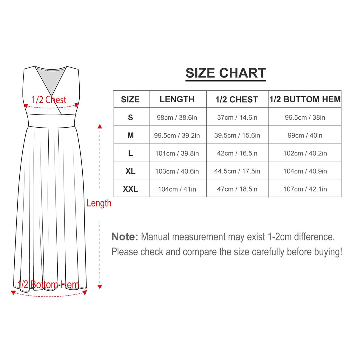 Robe longue sans manches