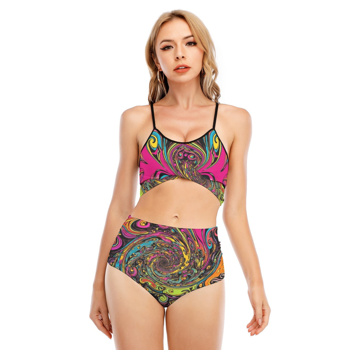Maillot de bain bikini avec bretelles croisées