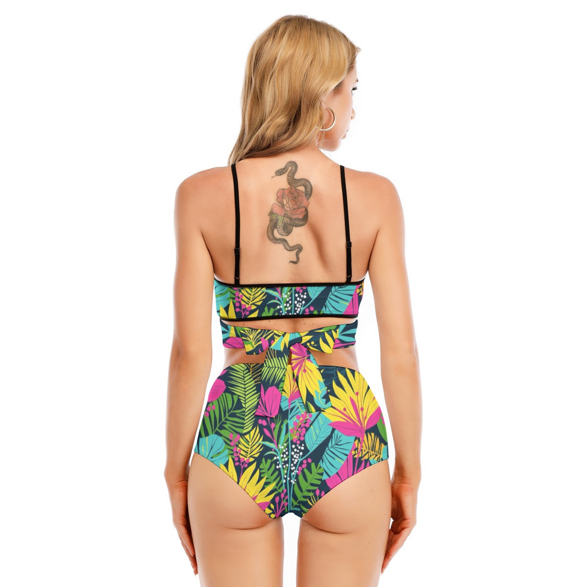 Maillot de bain bikini avec bretelles croisées
