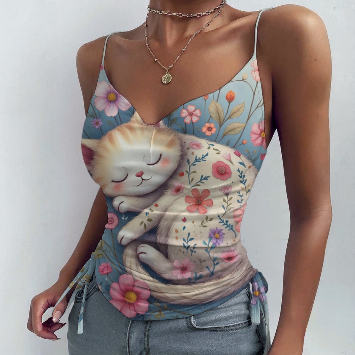 Débardeur Camisole à cordon de serrage