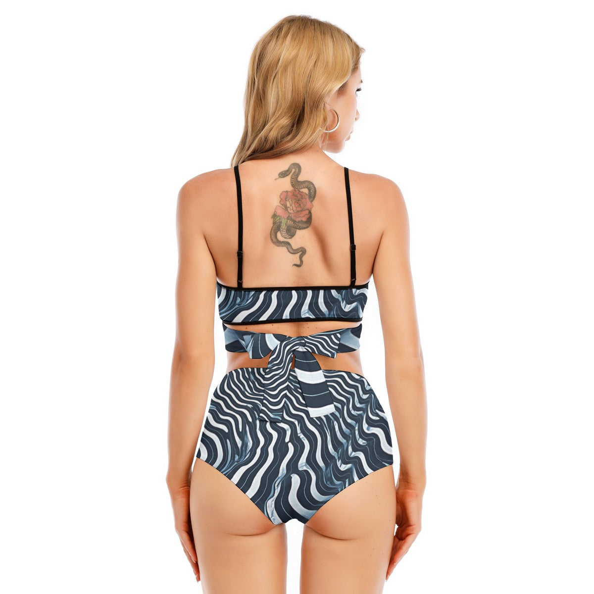 Maillot de bain bikini avec bretelles croisées
