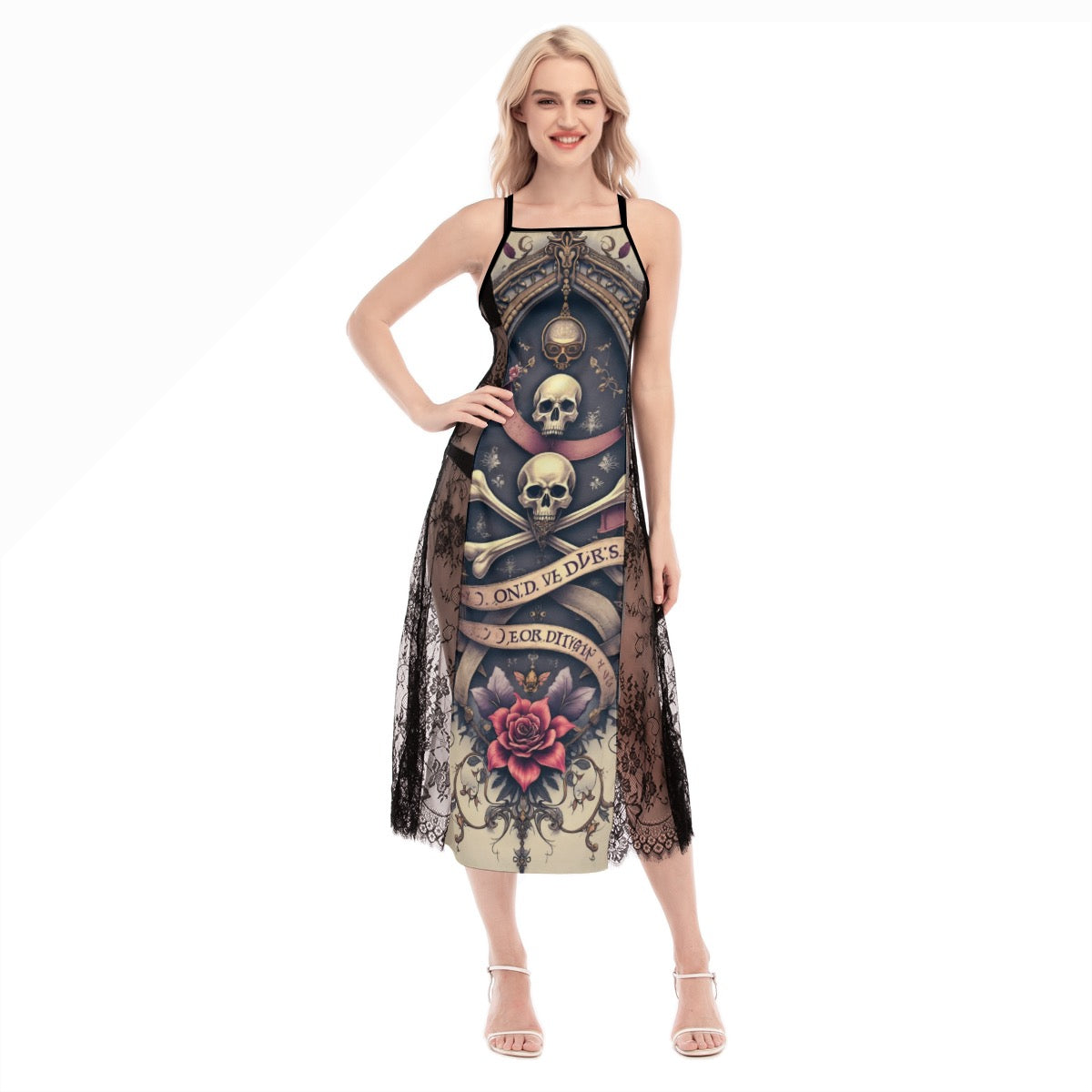 Robe Cami croisée en dentelle