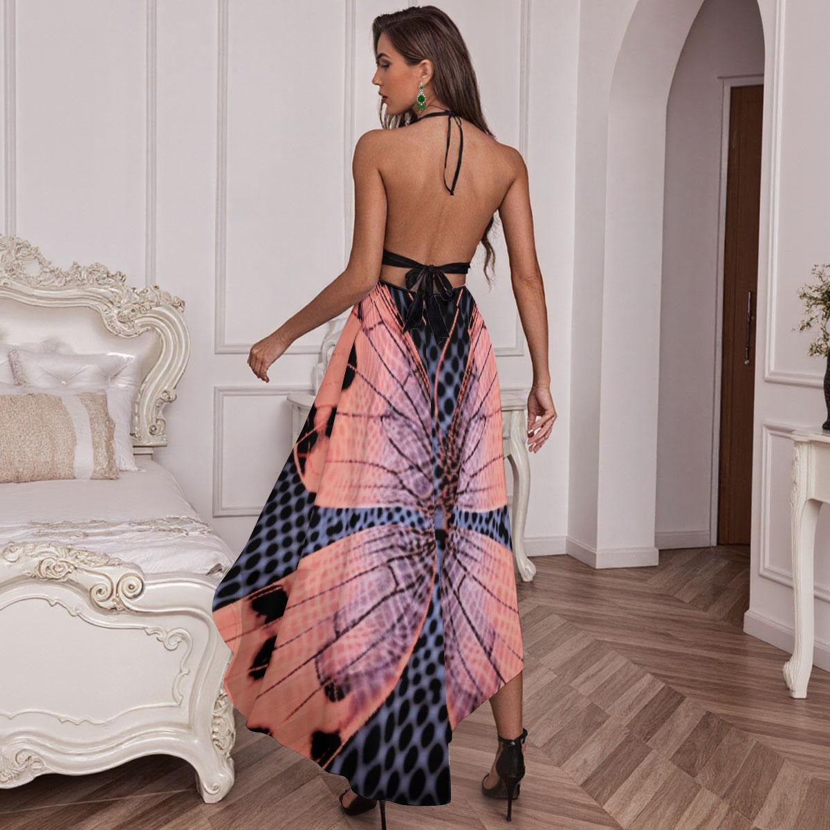 Robe Longue en Dentelle avec Fente