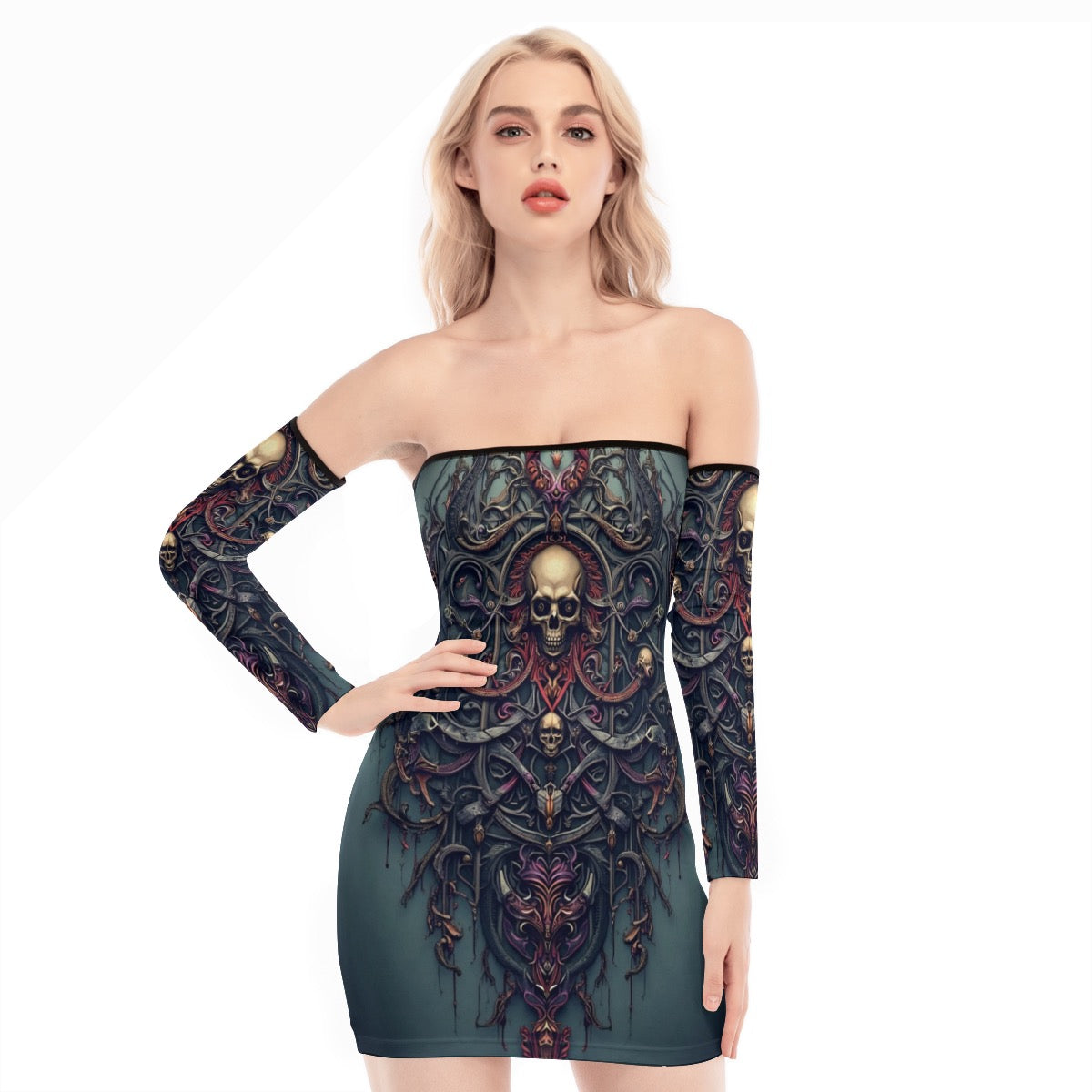 Robe Mini à épaules dénudées et lacets
