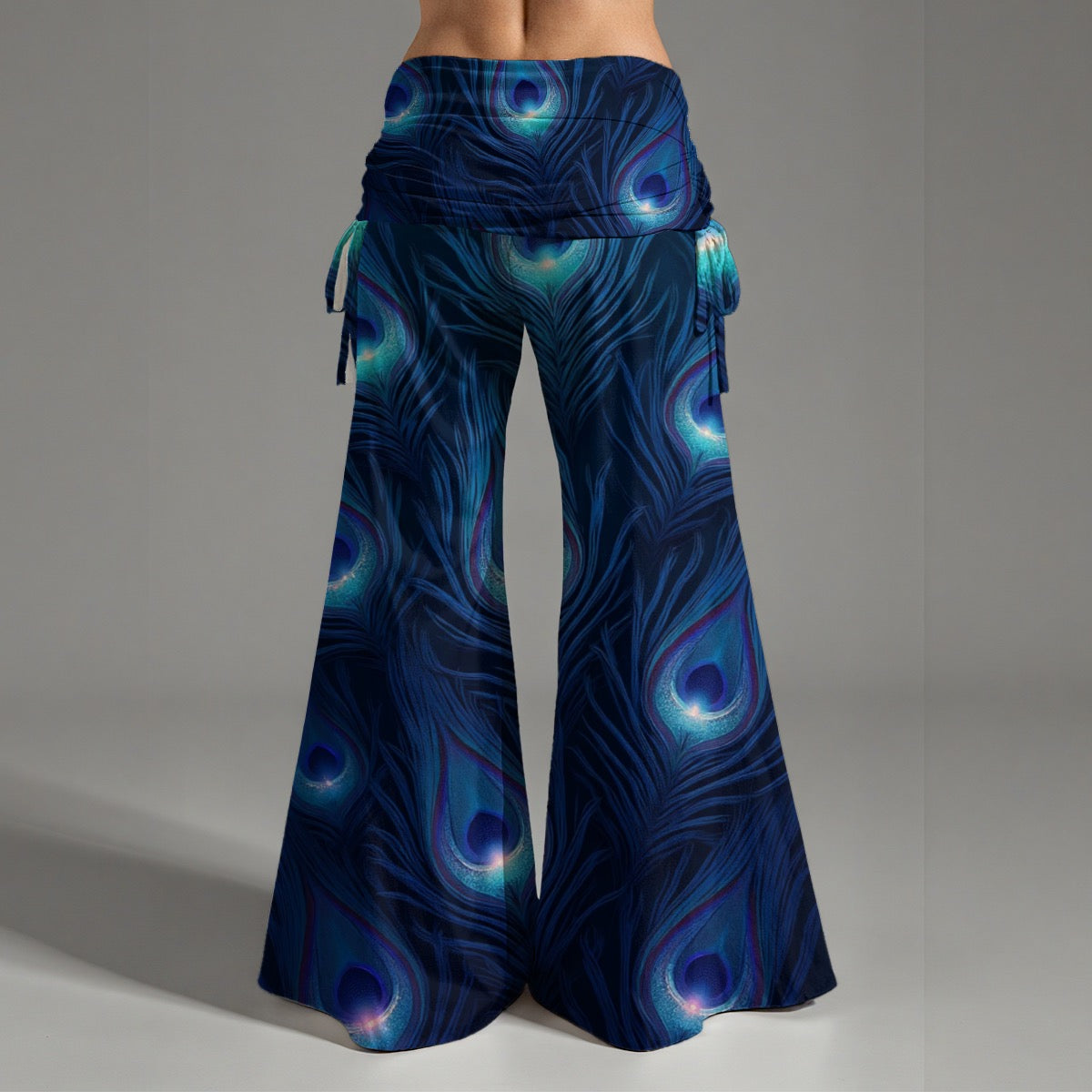Pantalon taille haute à jambes larges