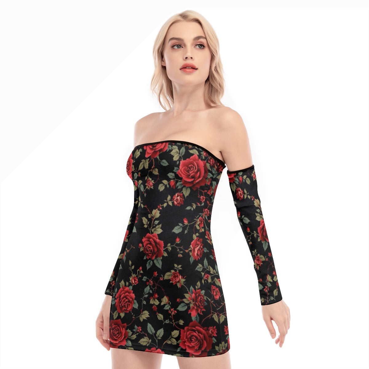 Robe Mini à épaules dénudées et lacets