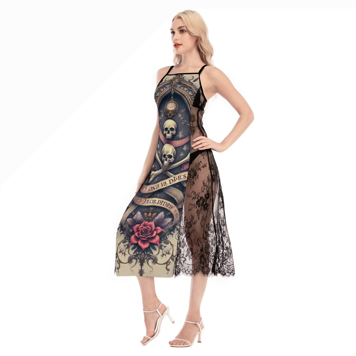 Robe Cami croisée en dentelle