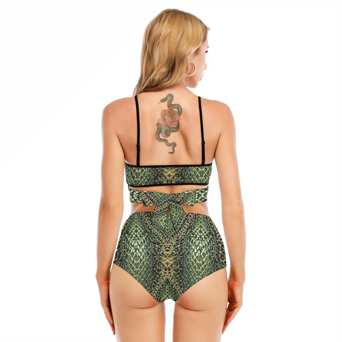 Maillot de bain bikini avec bretelles croisées