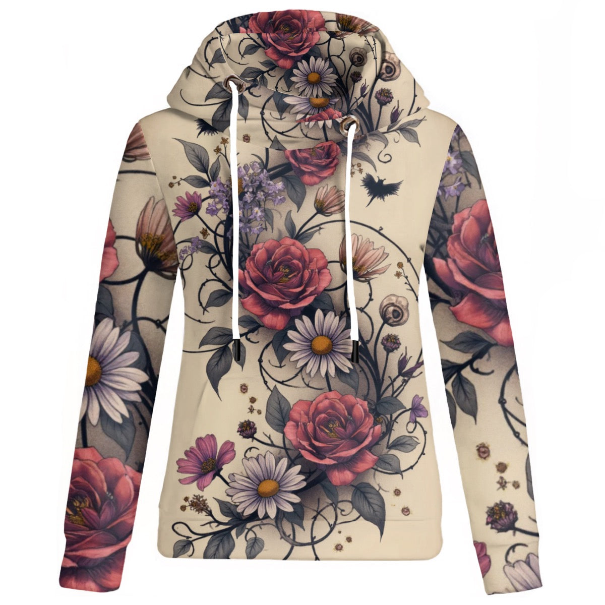 Sweat à capuche patchwork