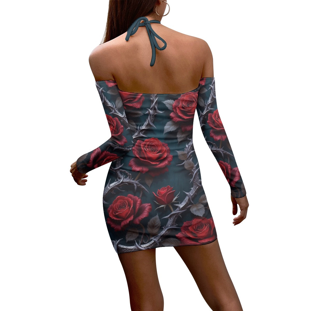 Robe manches longue à lacets
