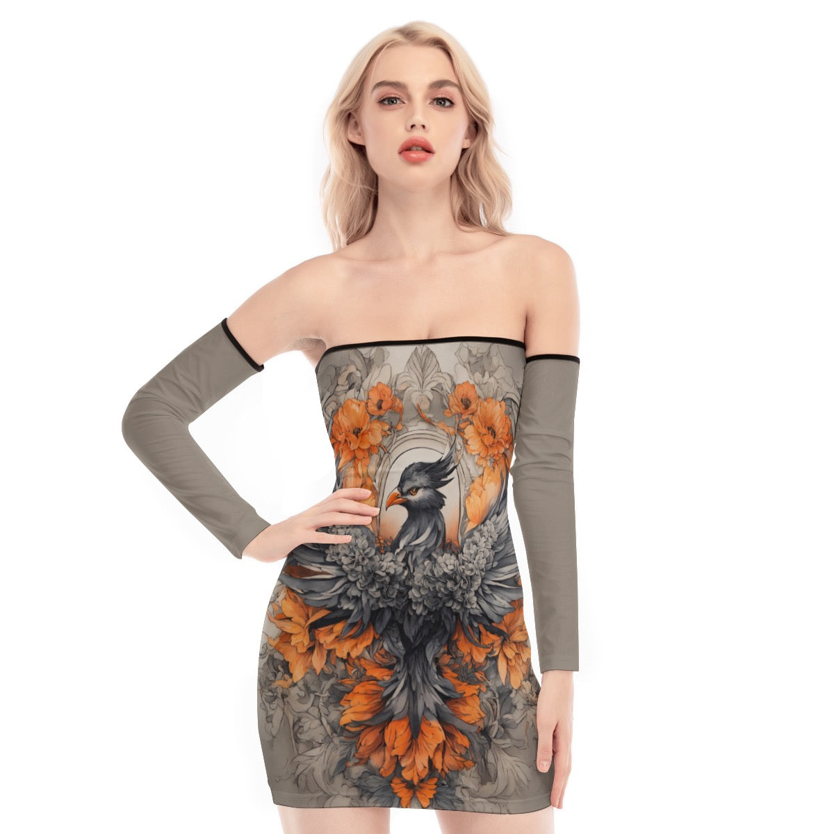 Robe Mini à épaules dénudées et lacets