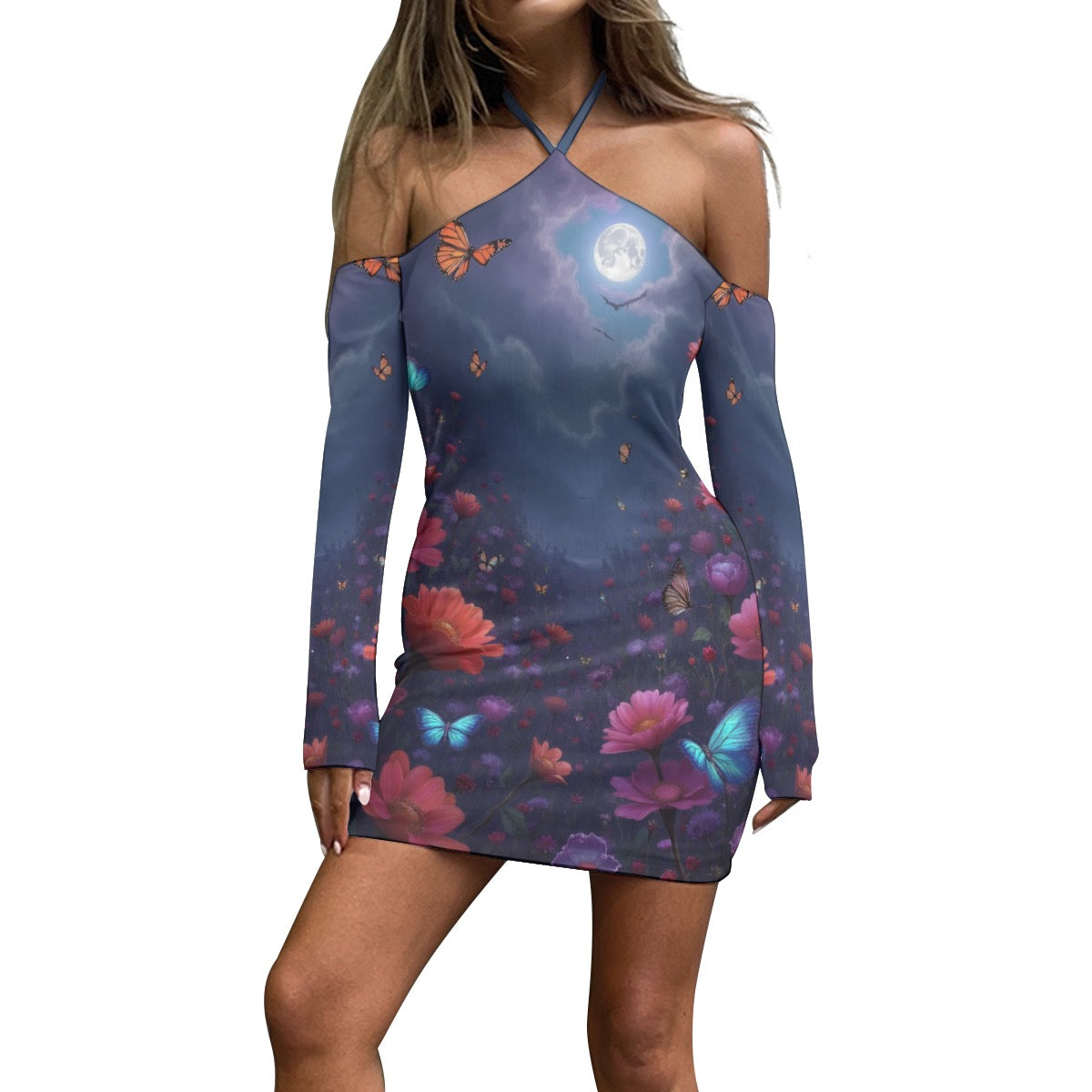 Robe manches longue à lacets