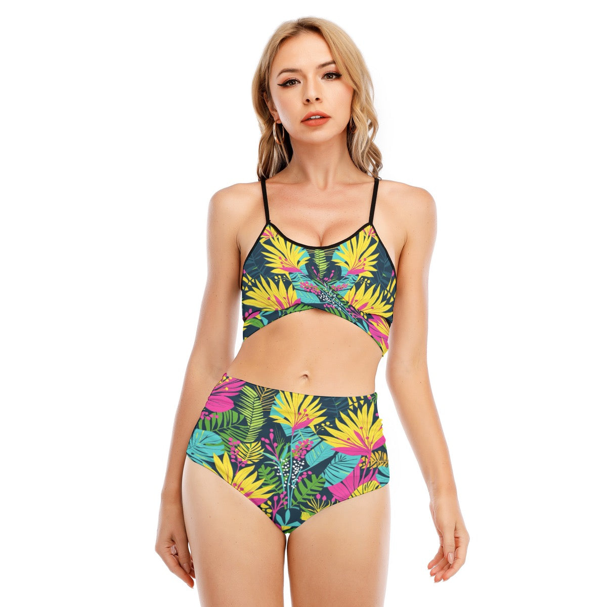 Maillot de bain bikini avec bretelles croisées