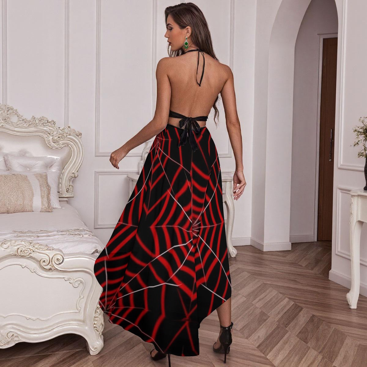 Robe Longue en Dentelle avec Fente