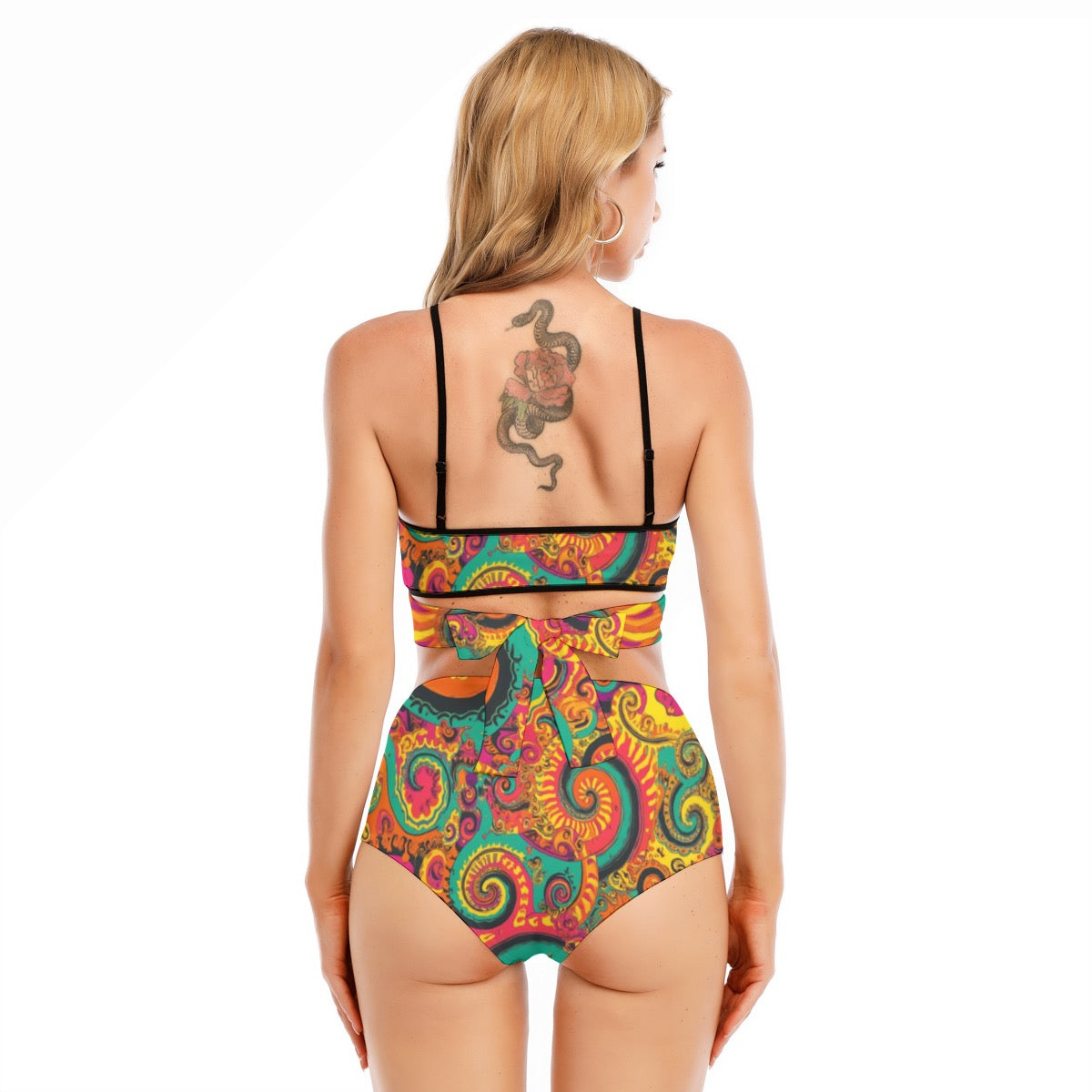 Maillot de bain bikini avec bretelles croisées
