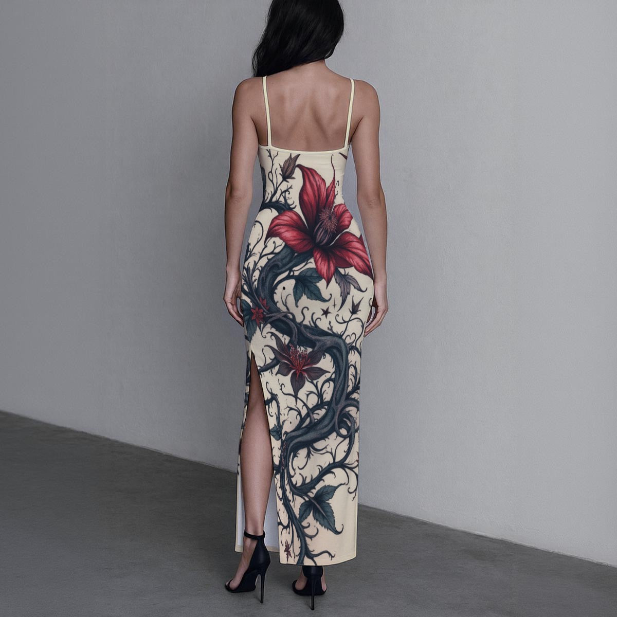 Robe longue à fente