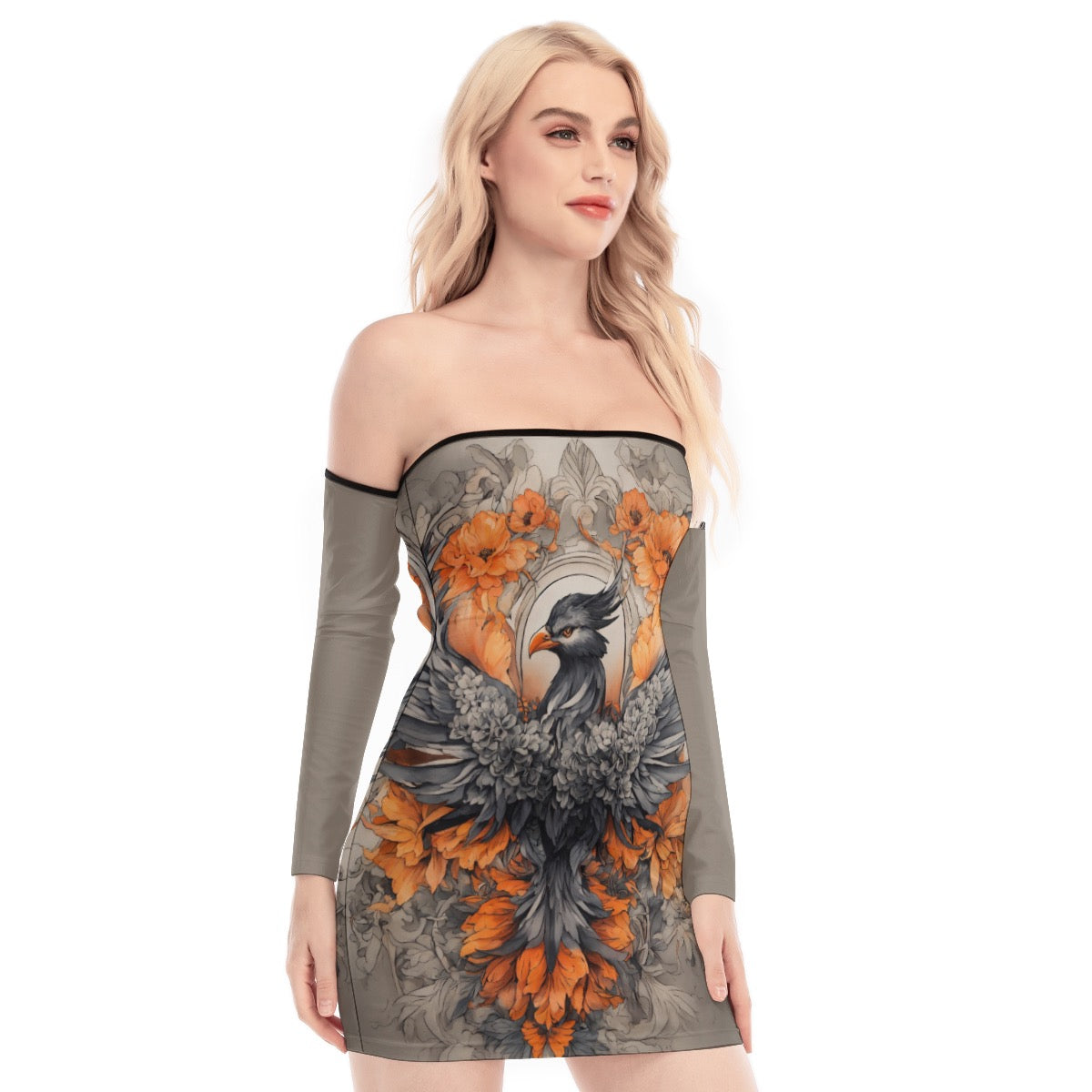 Robe Mini à épaules dénudées et lacets