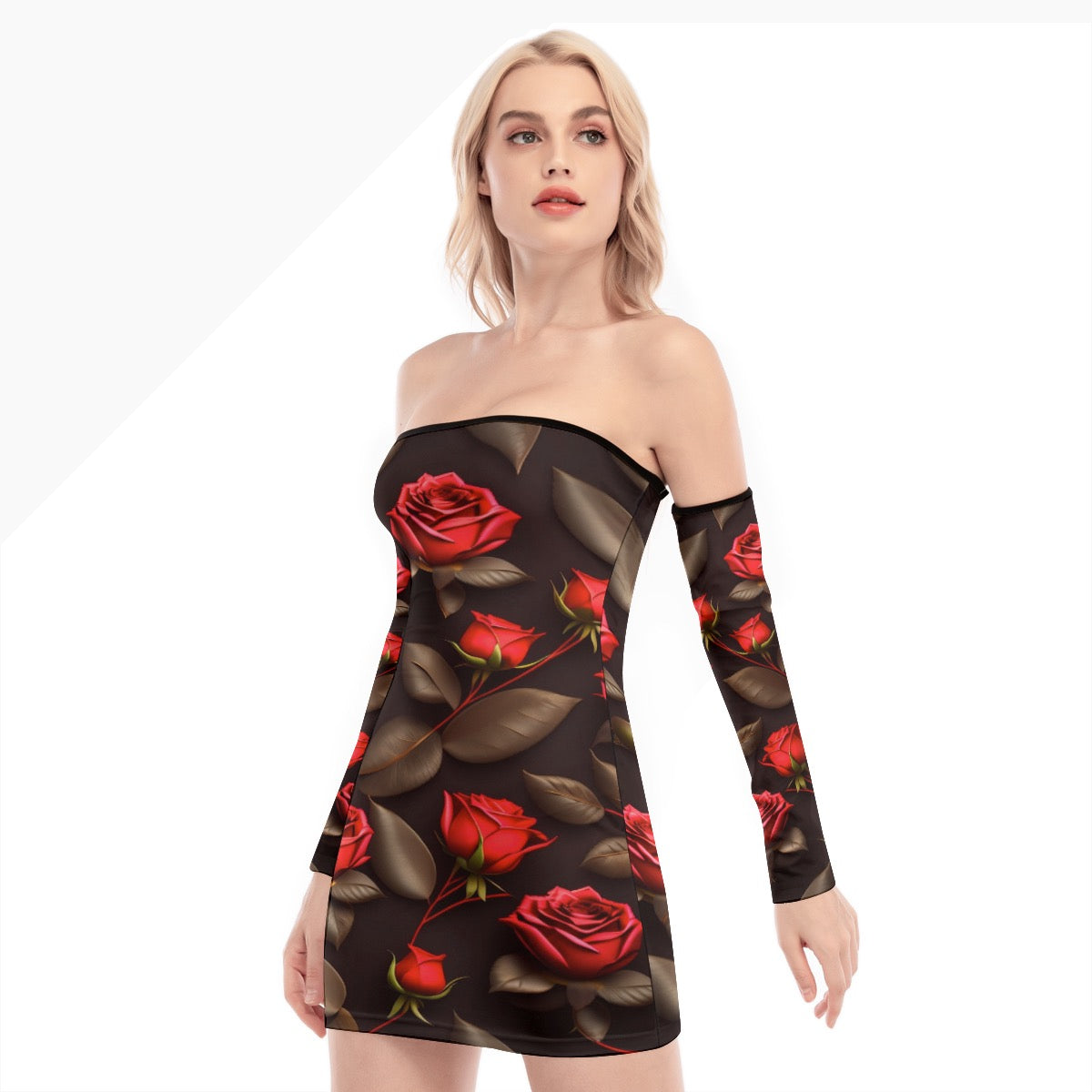 Robe Mini à épaules dénudées et lacets