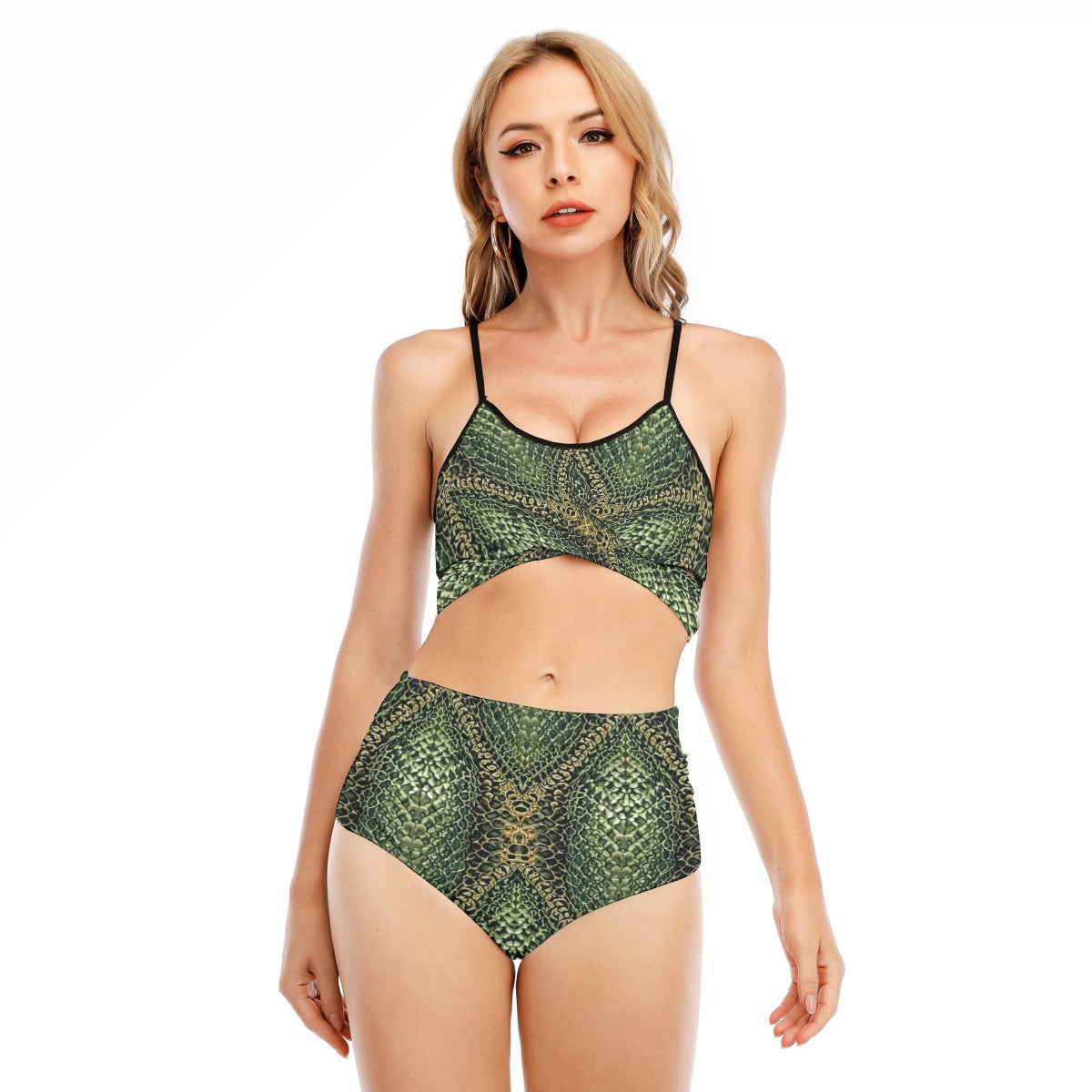 Maillot de bain bikini avec bretelles croisées
