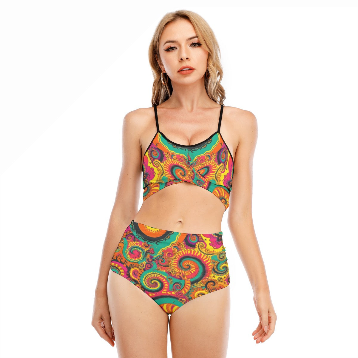 Maillot de bain bikini avec bretelles croisées