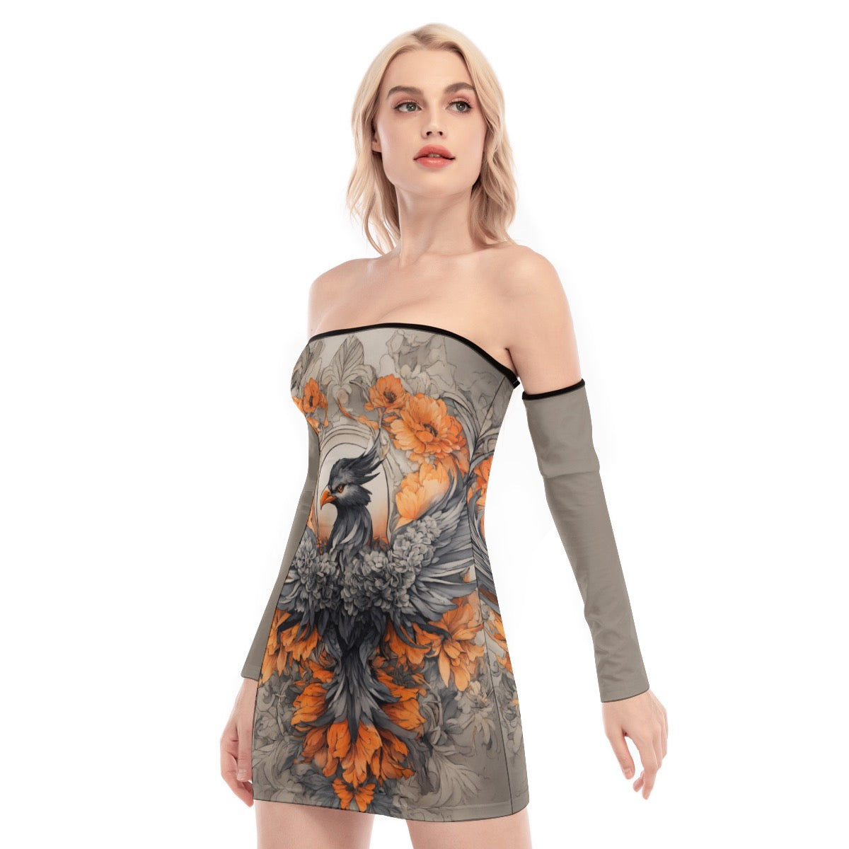 Robe Mini à épaules dénudées et lacets