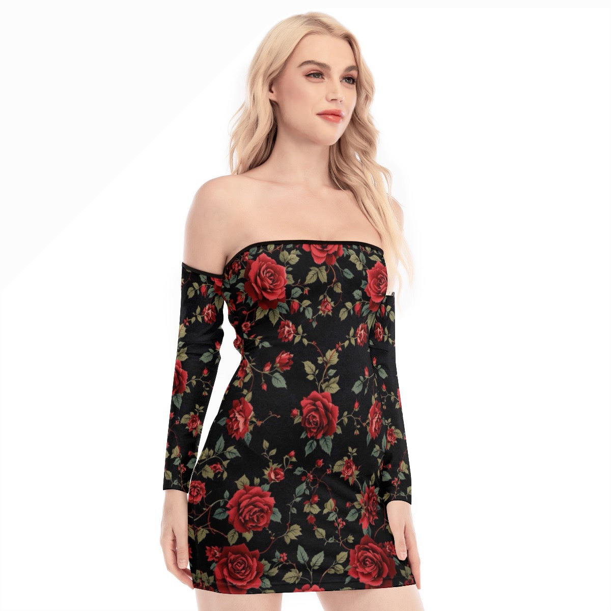Robe Mini à épaules dénudées et lacets