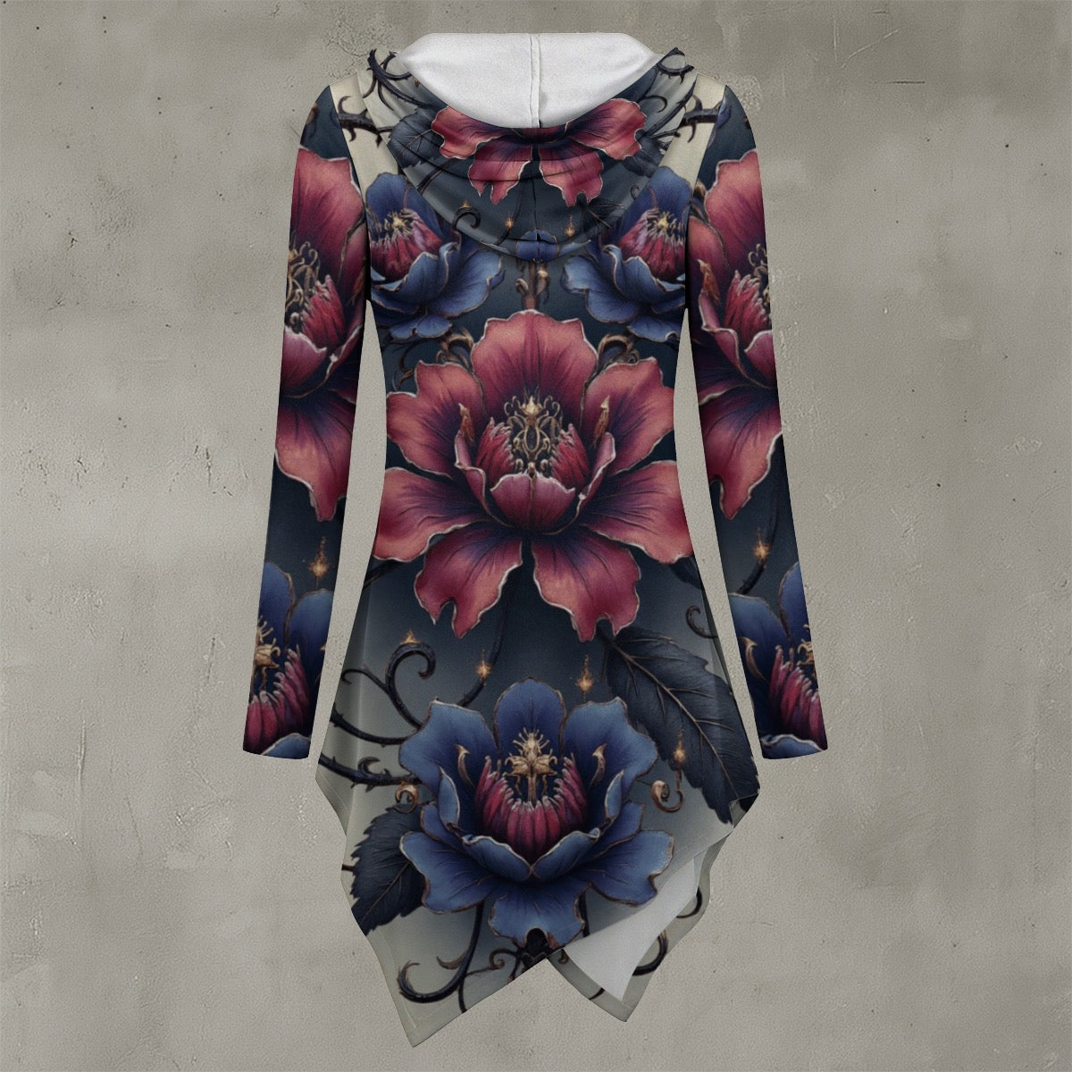 Sweat à capuche à ourlet asymétrique