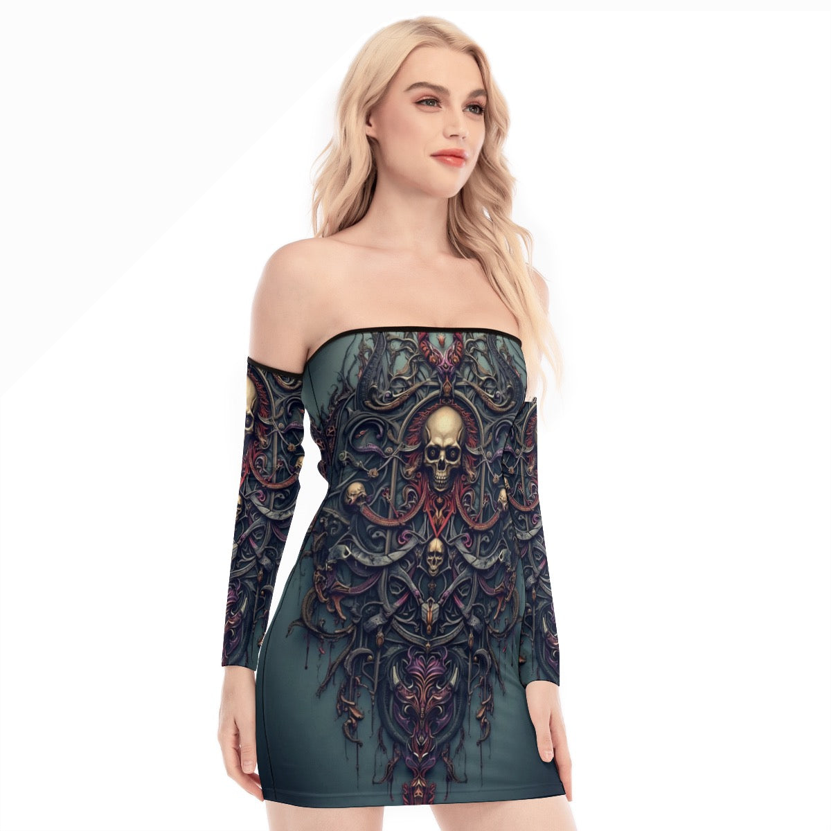 Robe Mini à épaules dénudées et lacets