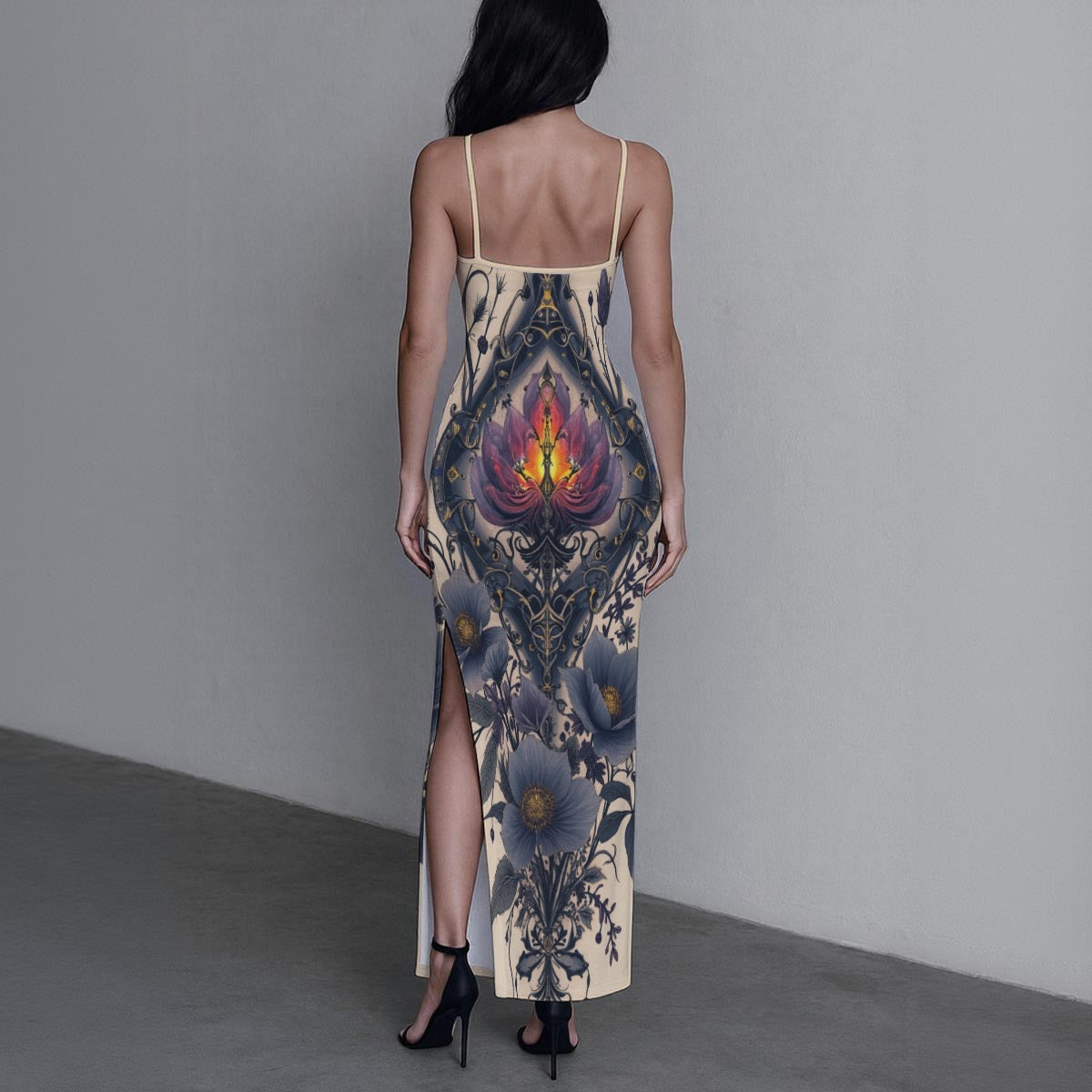 Robe longue à fente