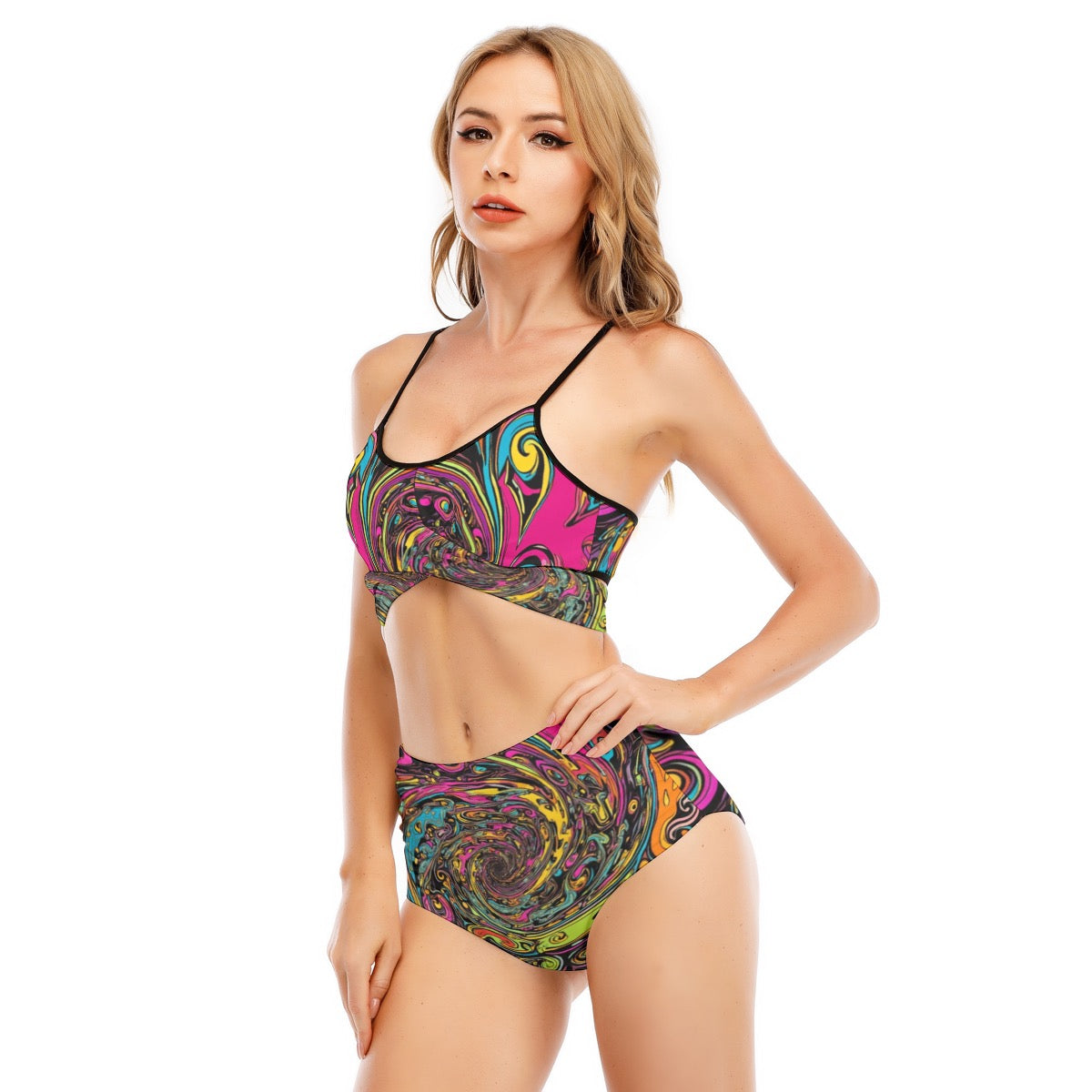 Maillot de bain bikini avec bretelles croisées