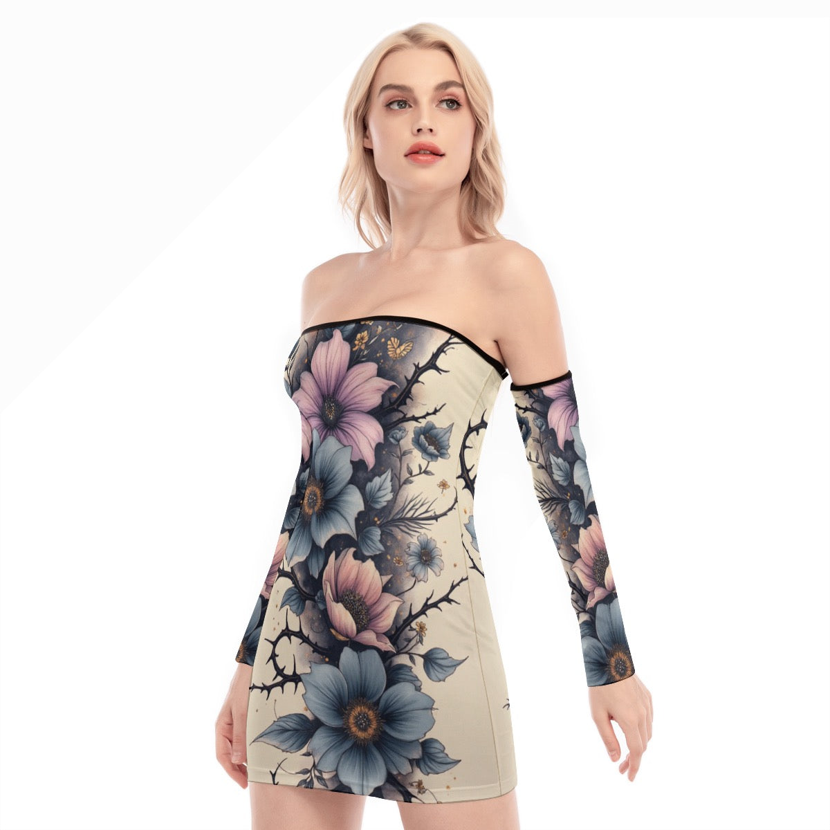 Robe Mini à épaules dénudées et lacets