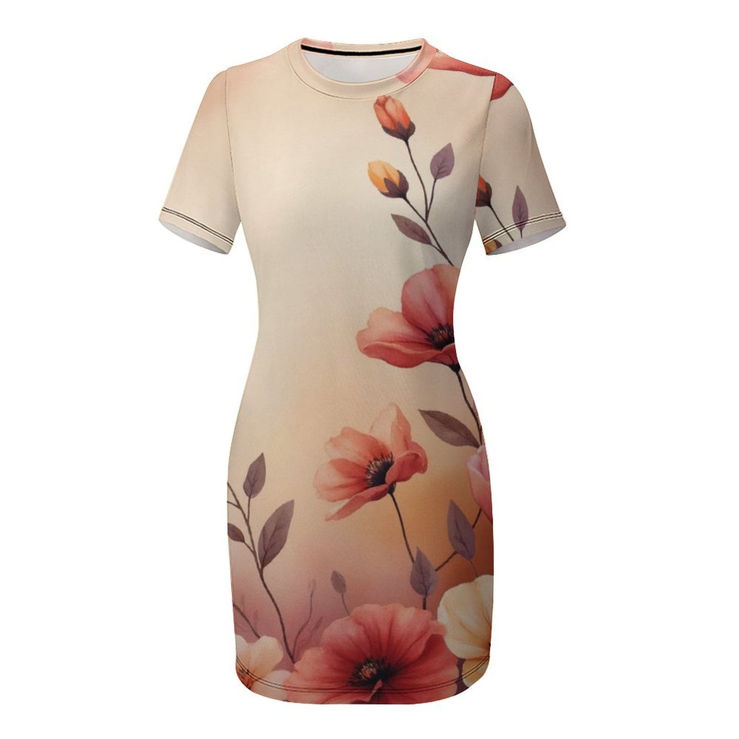 Robe Mini Moulante à manches courte