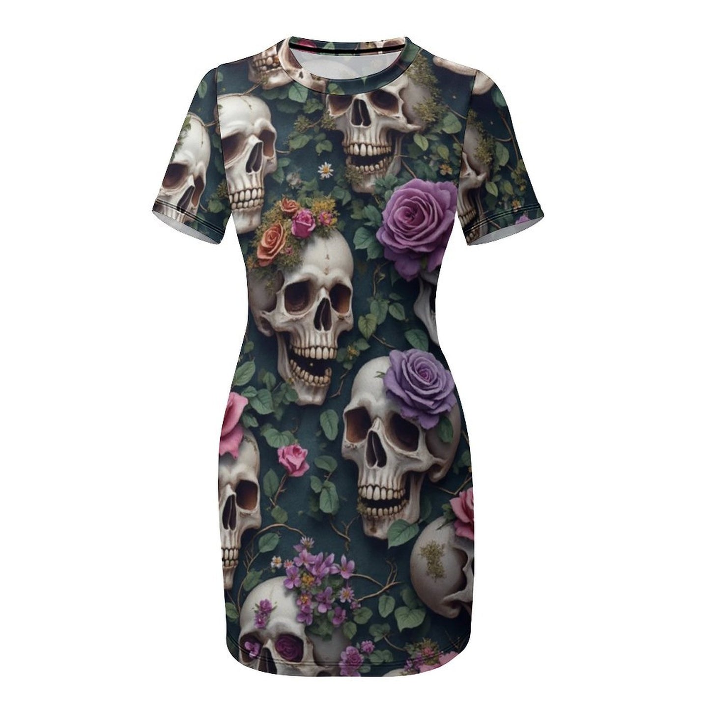 Robe Mini moulante à manches courtes