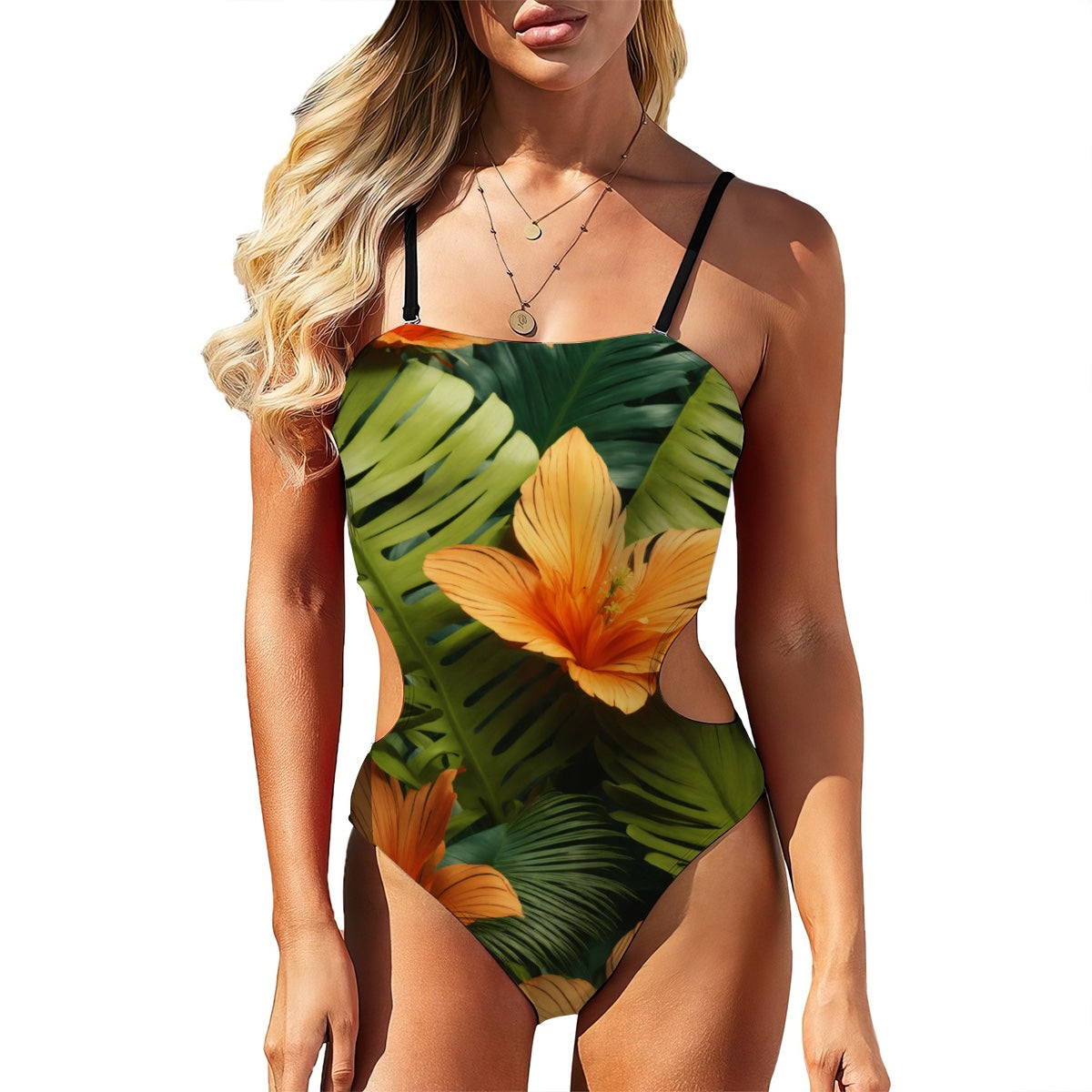 Maillot de bain une pièce découpé pour femmes