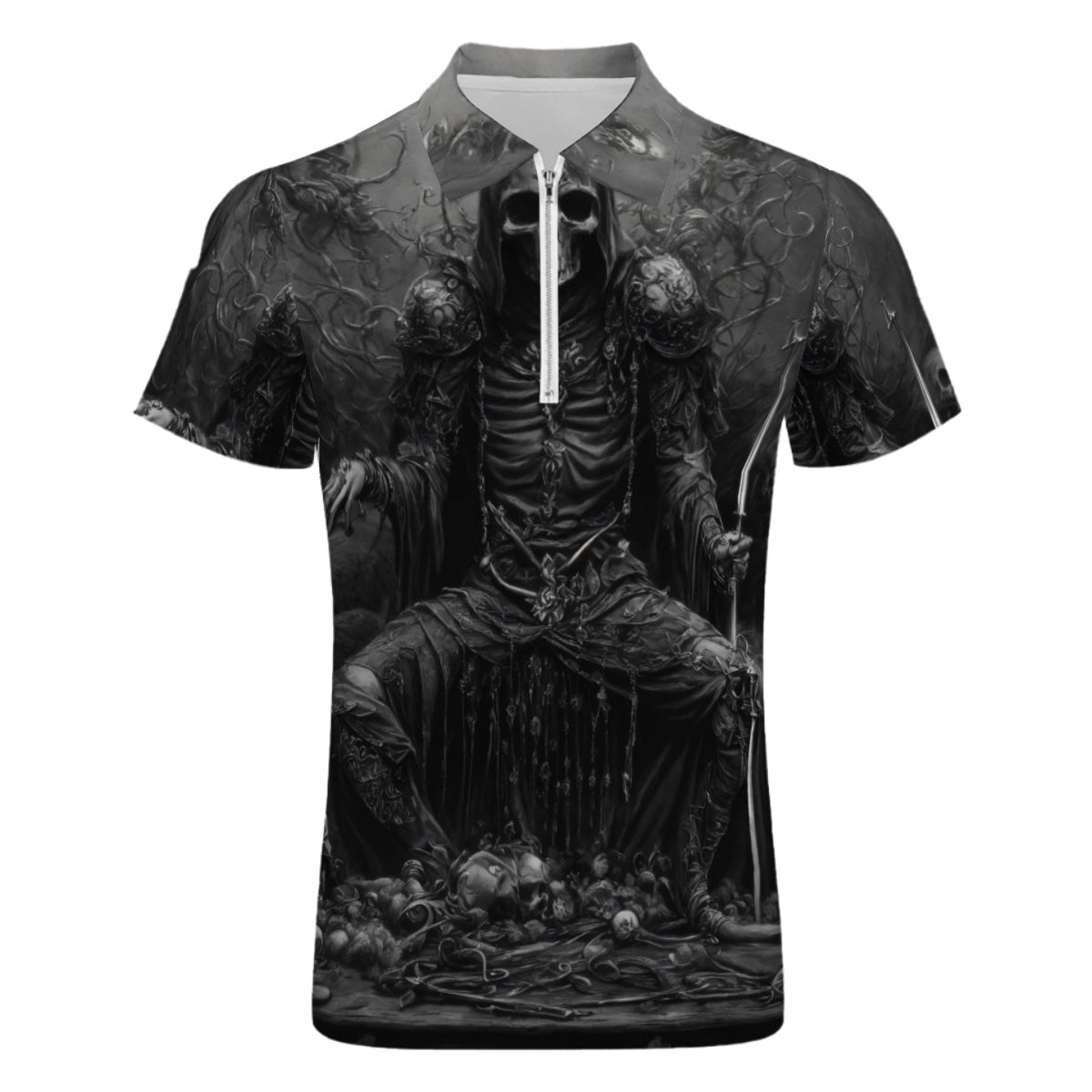 Polos zippés pour hommes Slim Fit