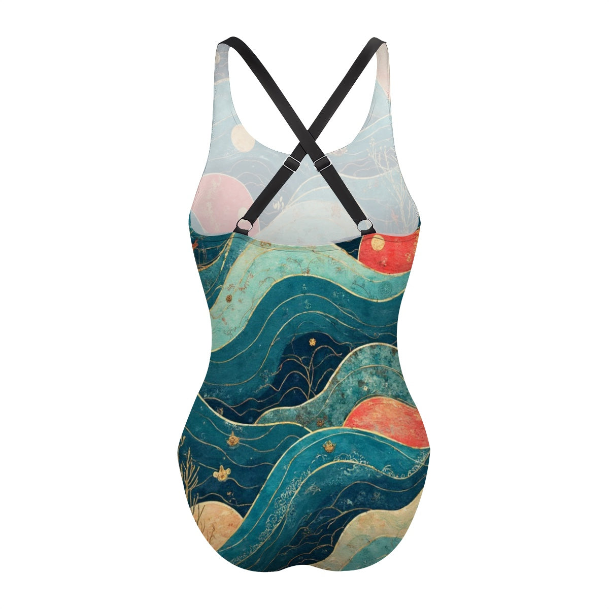 Maillot de bain une pièce à dos croisé pour femmes