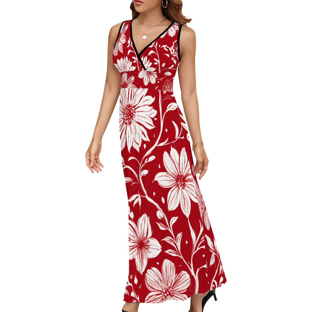 Robe longue sans manches