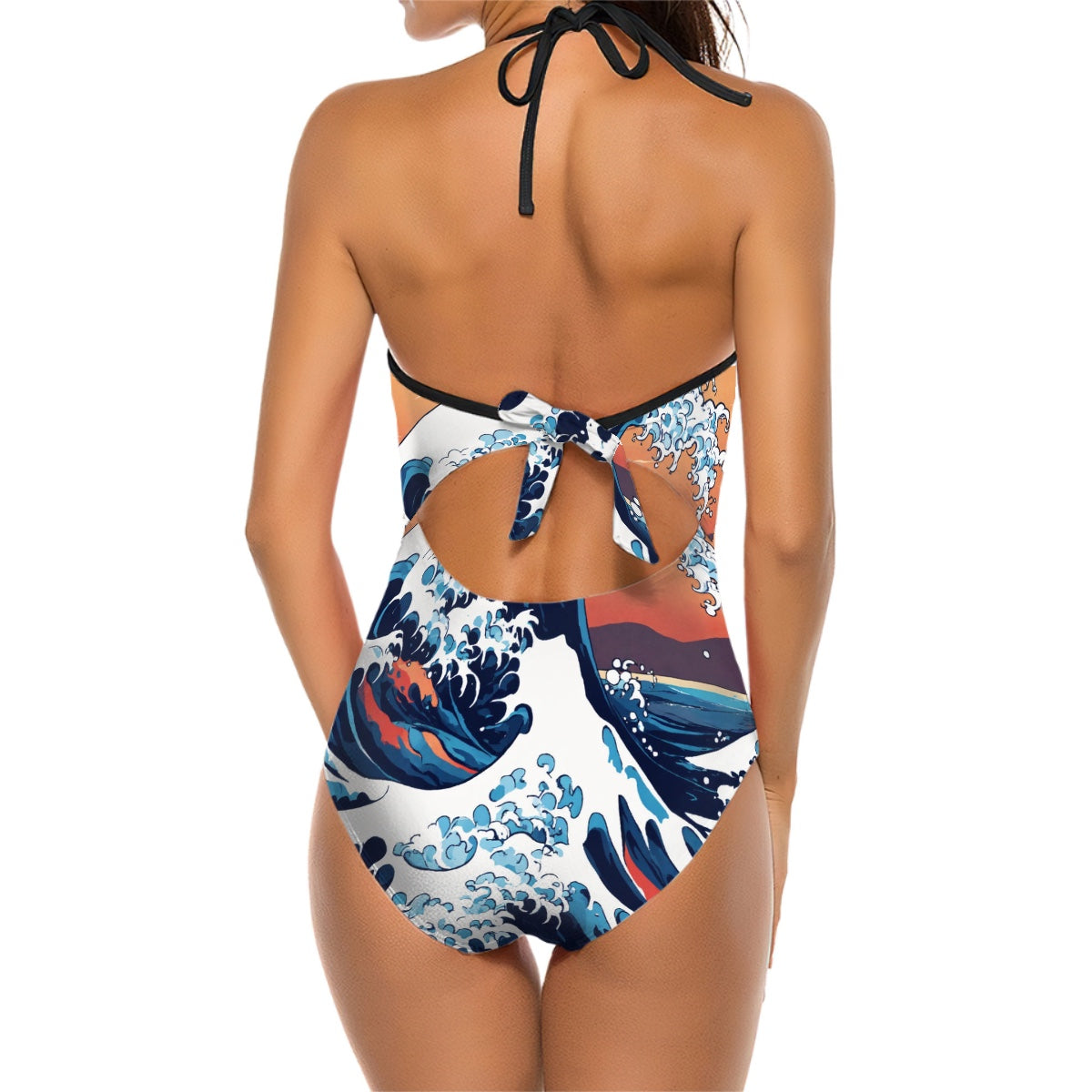 Maillot de bain une pièce licou pour femmes