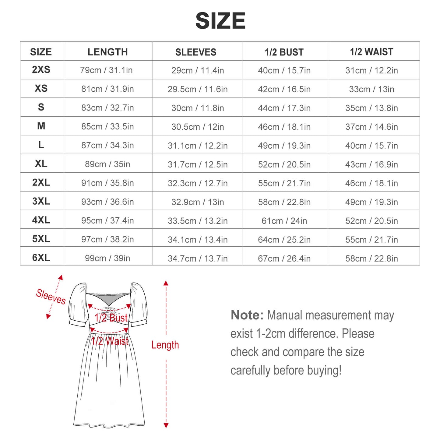 Robe Courte Évasée à Manches Bouffantes