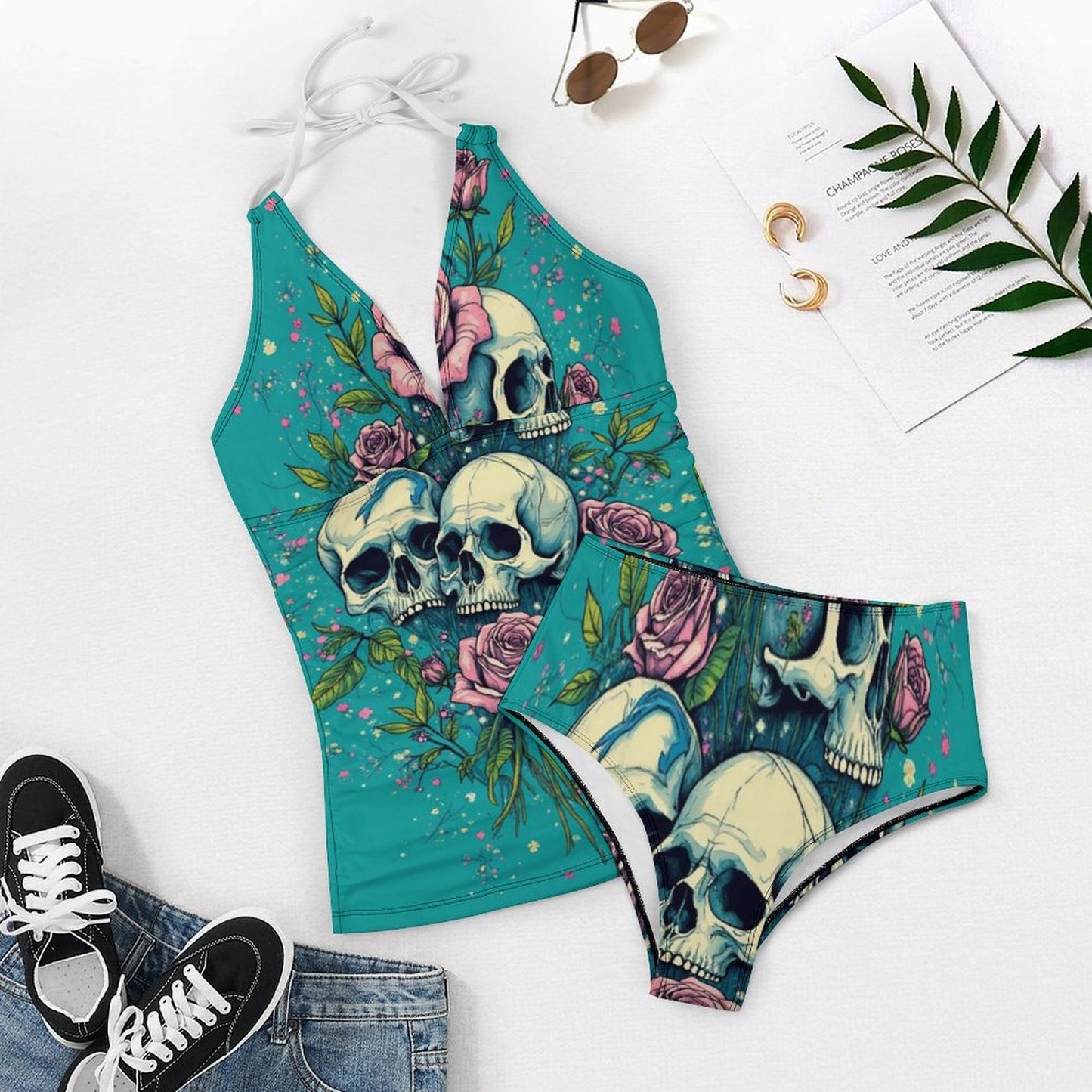 Maillot de Bain 2 pièces Tankini Licou