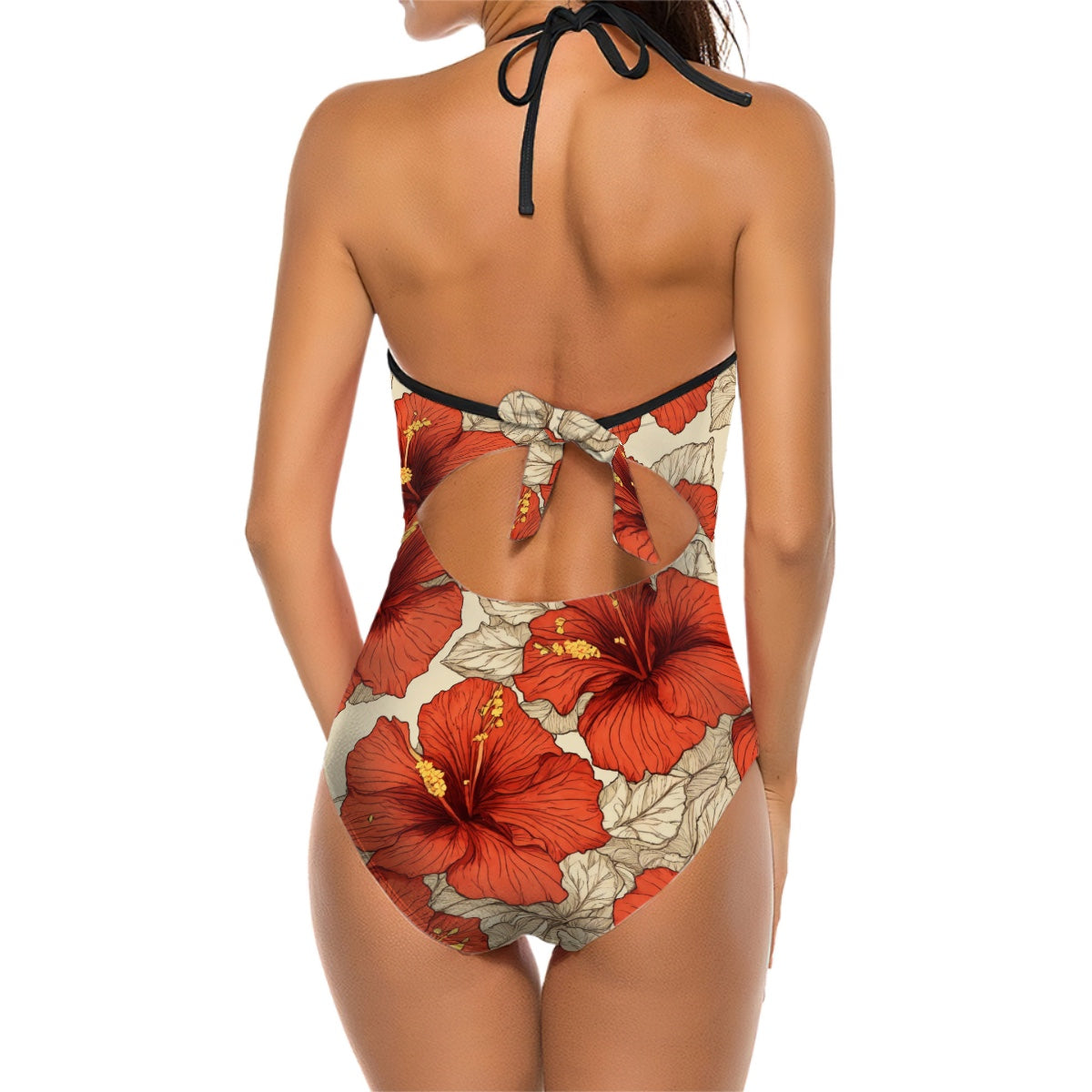 Maillot de bain une pièce licou pour femmes