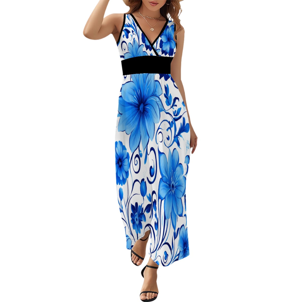 Robe longue sans manches