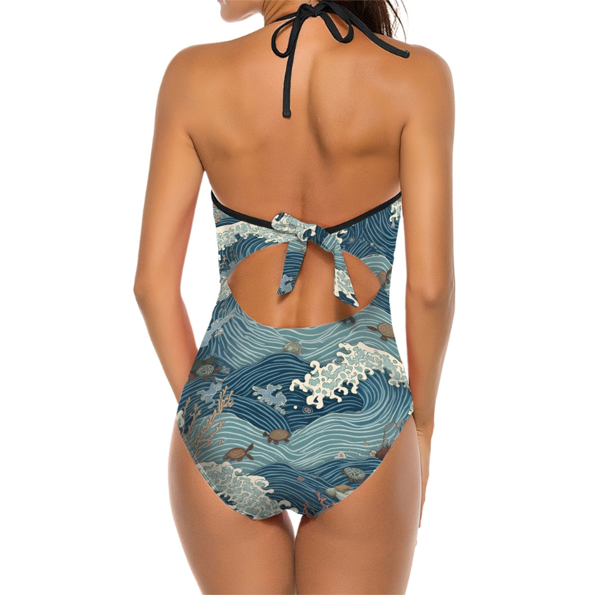 Maillot de bain une pièce licou pour femmes
