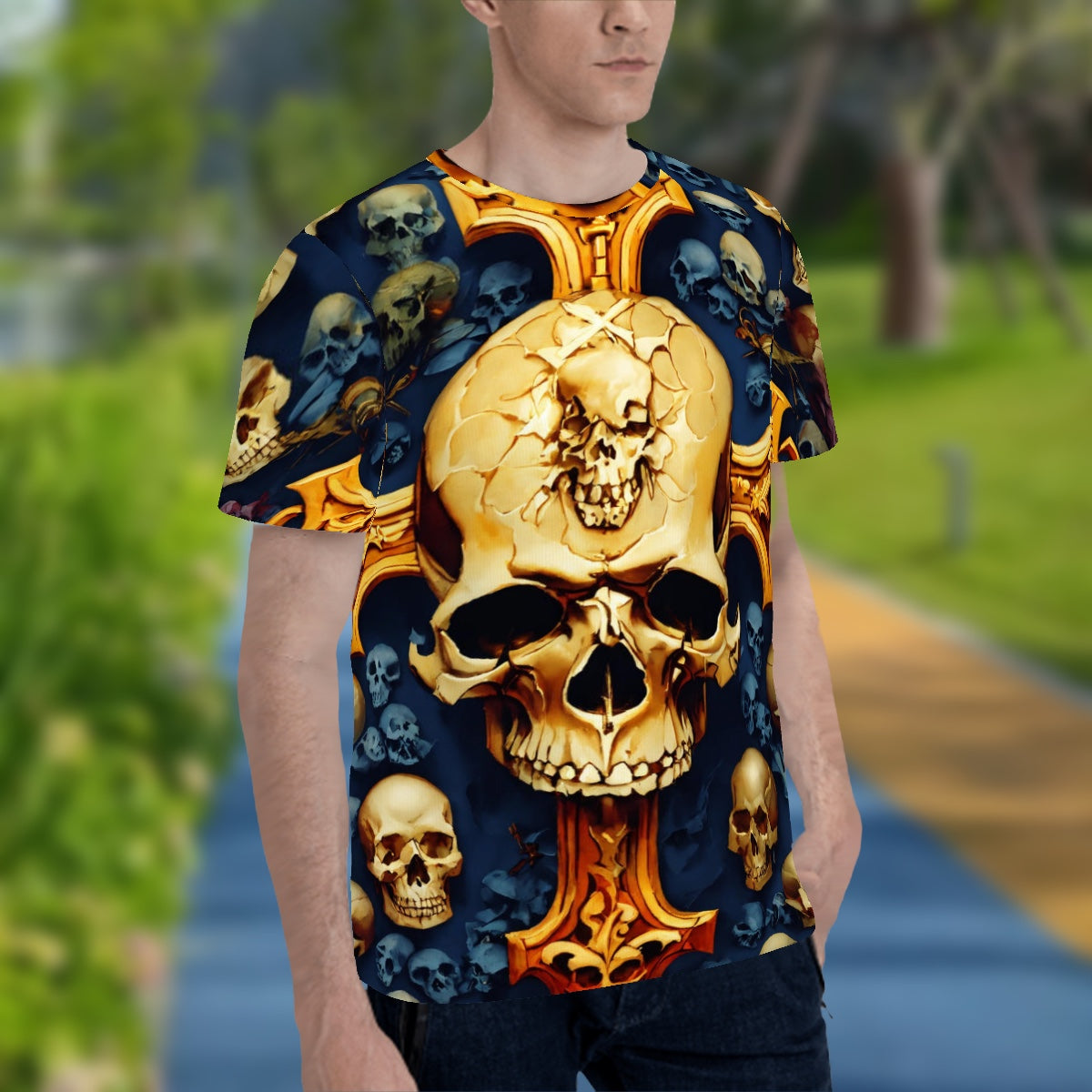 T-shirt à col ras du cou pour homme
