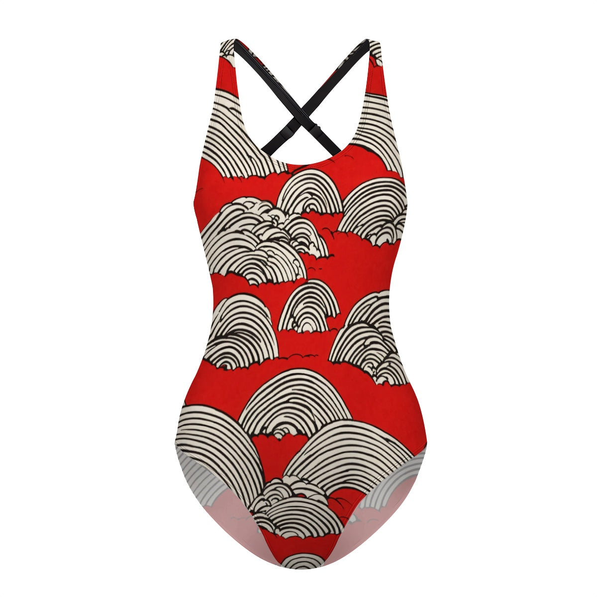 Maillot de bain une pièce à dos croisé pour femmes