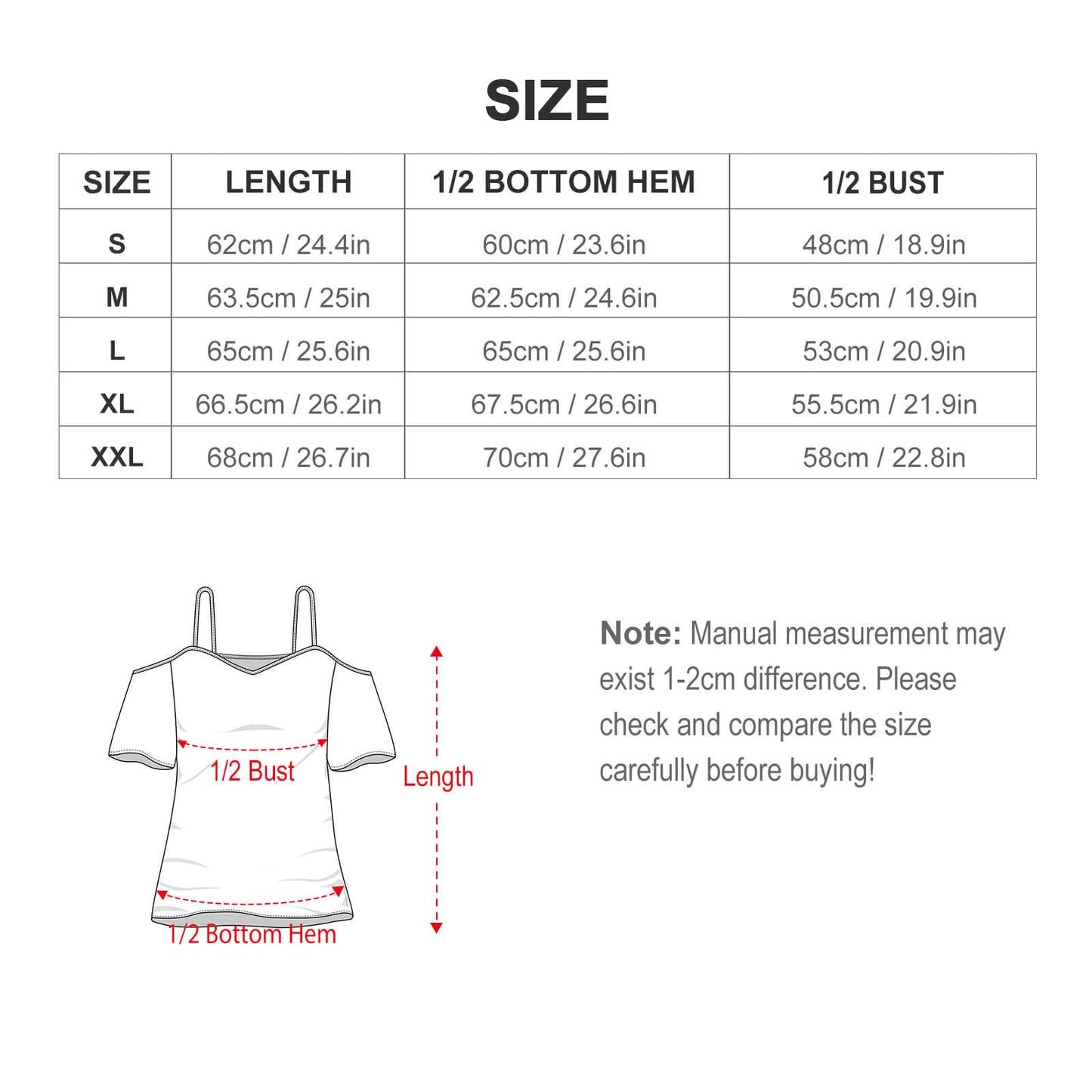 Cold Shoulder Dress Women's Off-Shoulder Camisole Top