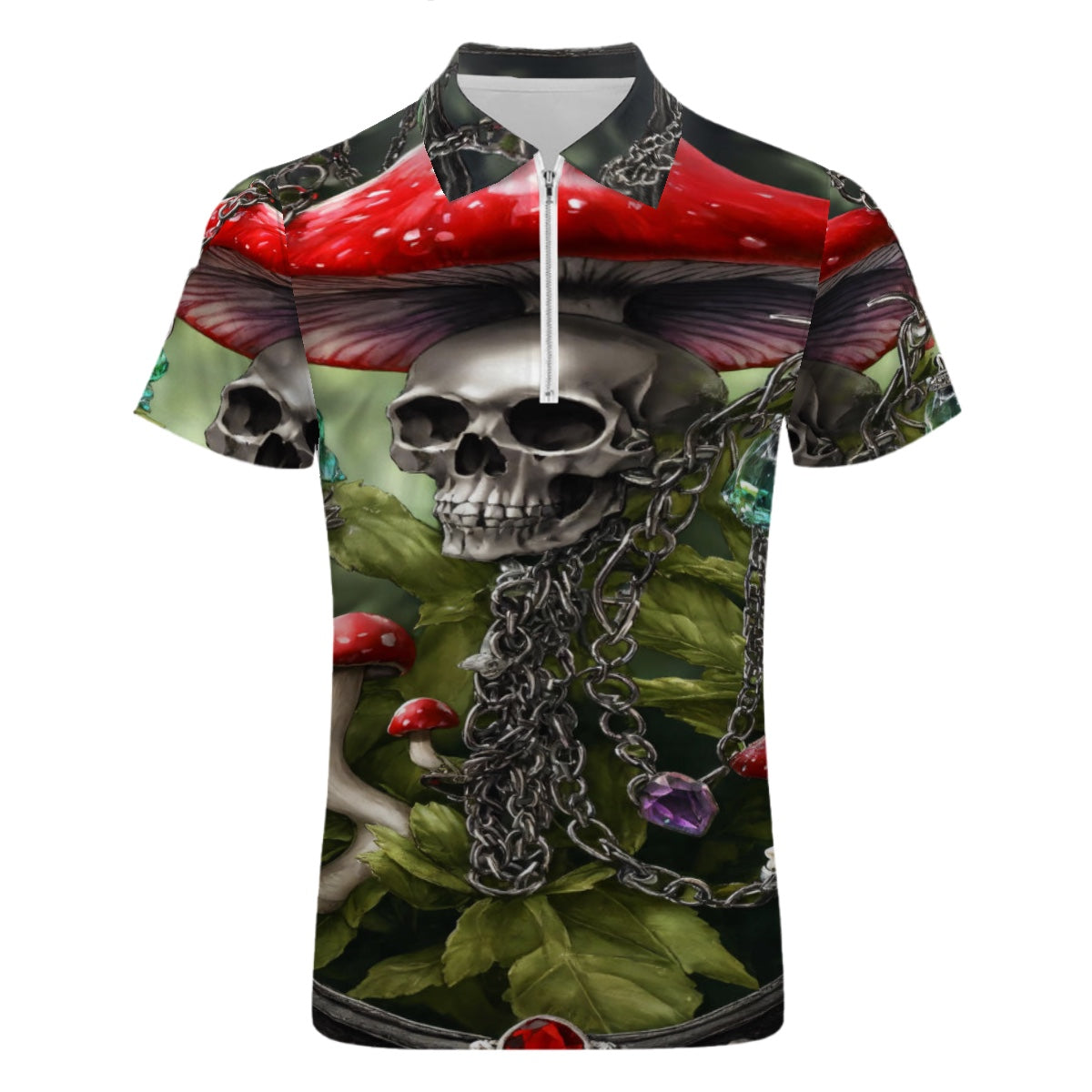 Polos zippés pour hommes Slim Fit