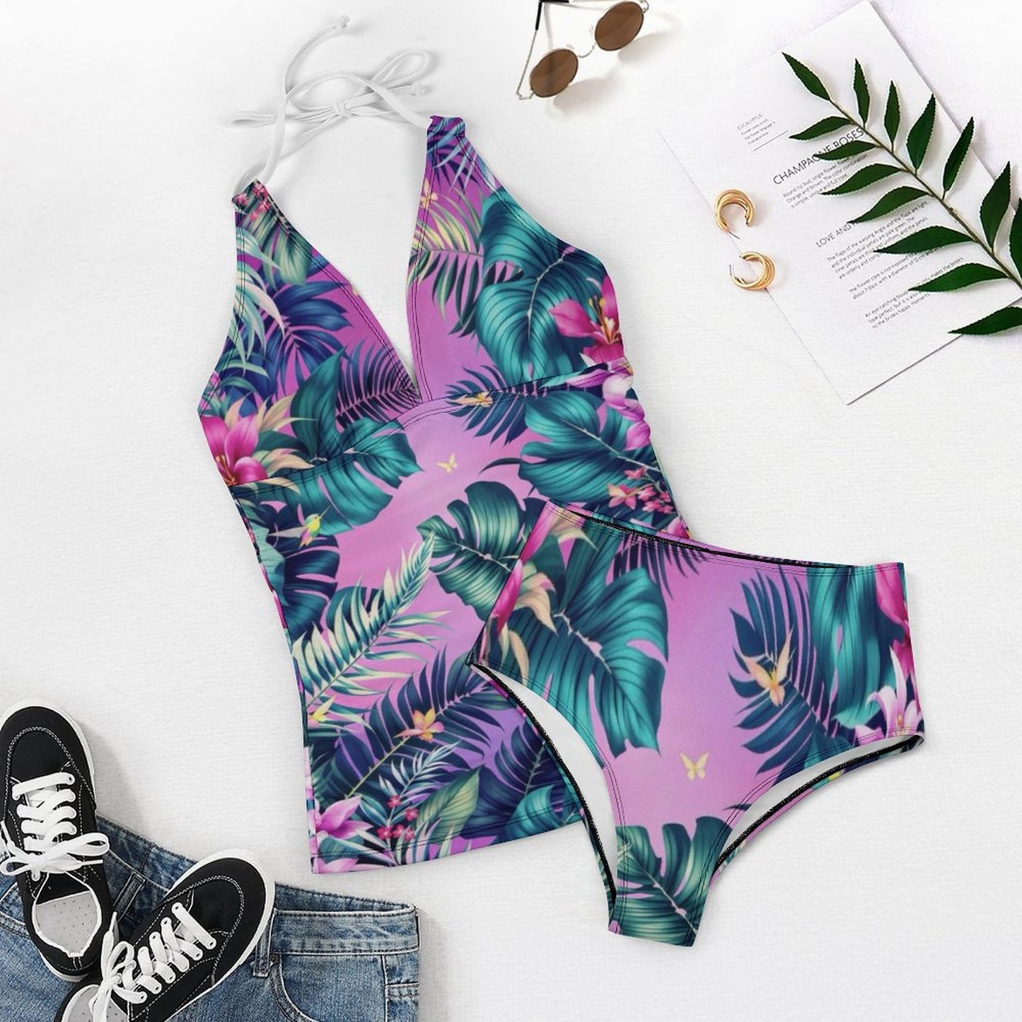 Maillot de Bain 2 pièces Tankini Licou