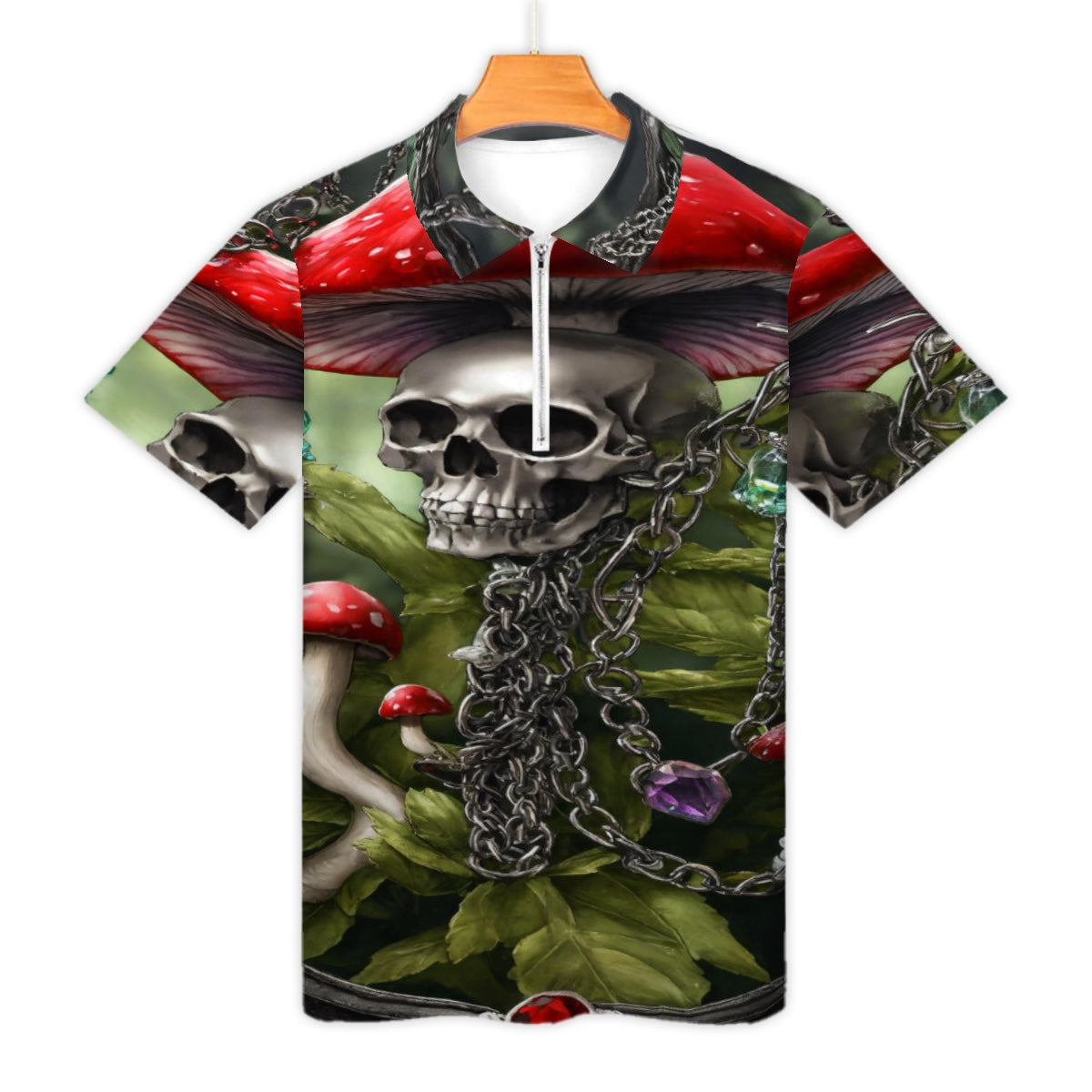 Polos zippés pour hommes Slim Fit