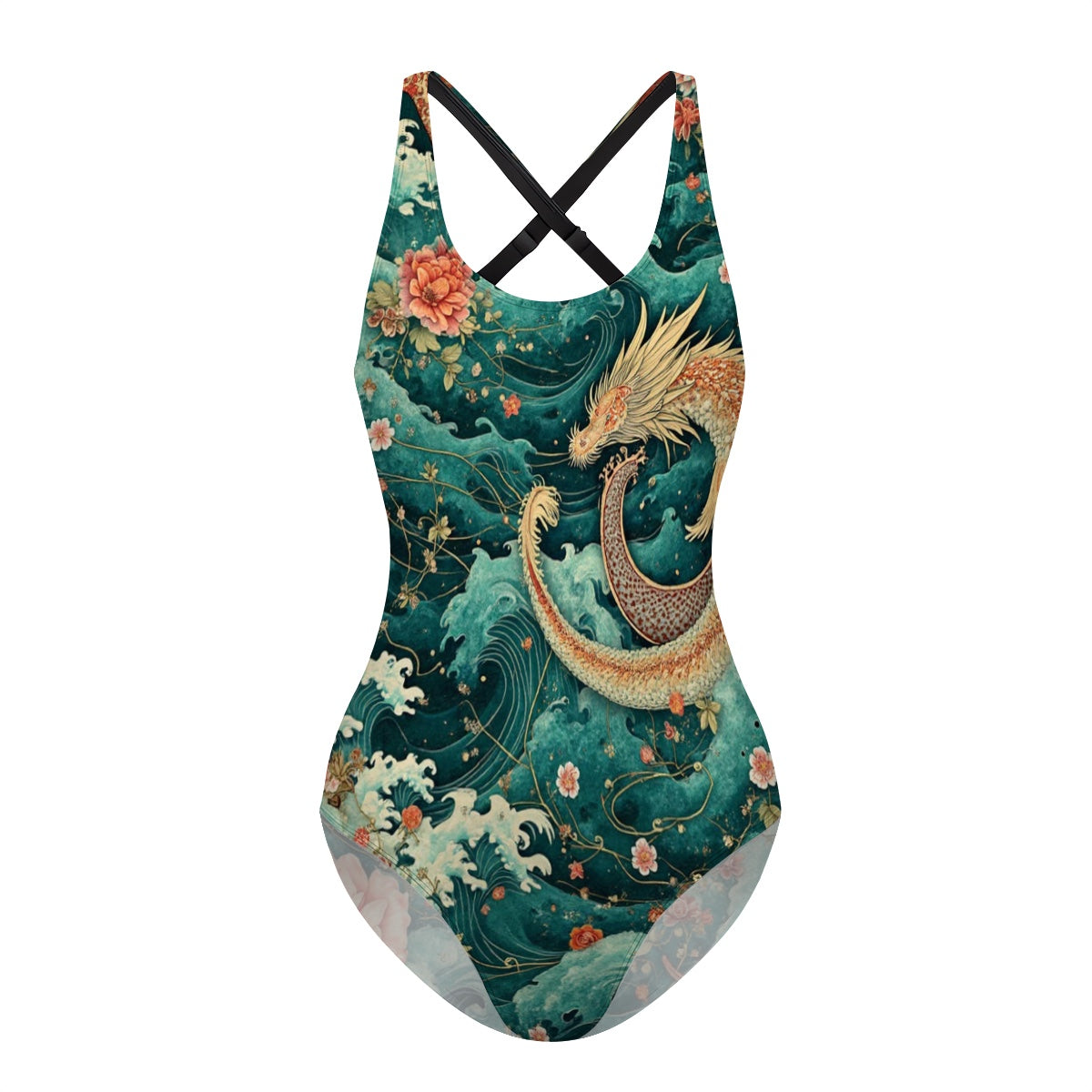 Maillot de bain une pièce à dos croisé pour femmes